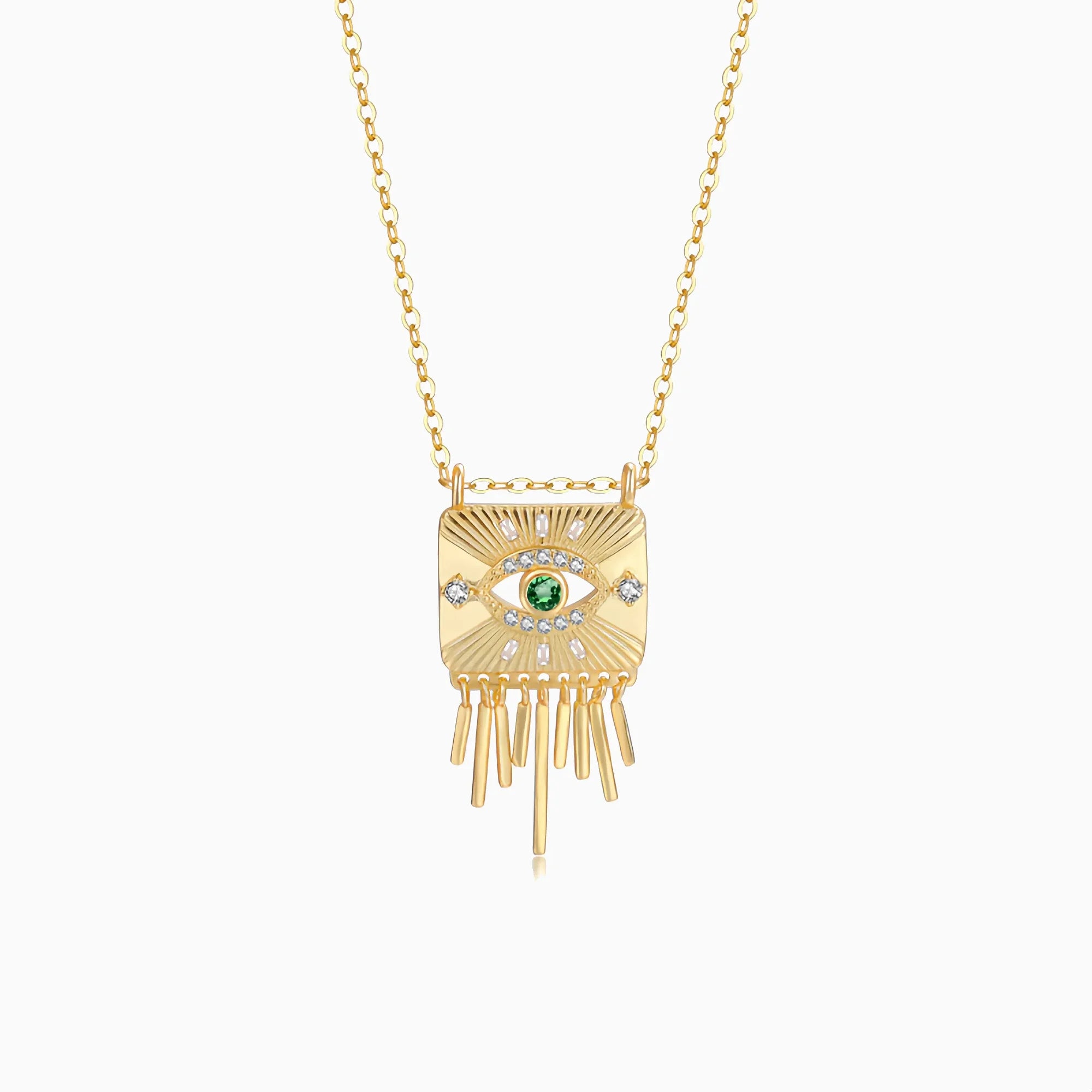 Atlantis Scroll Evil Eye Guardian Necklace