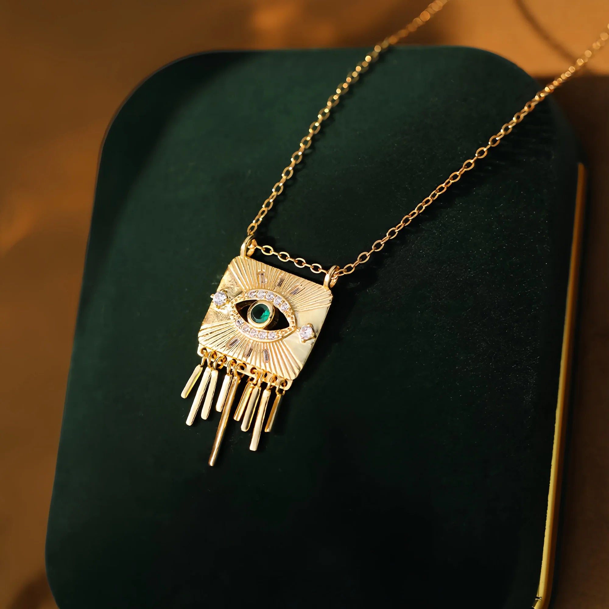 Atlantis Scroll Evil Eye Guardian Necklace