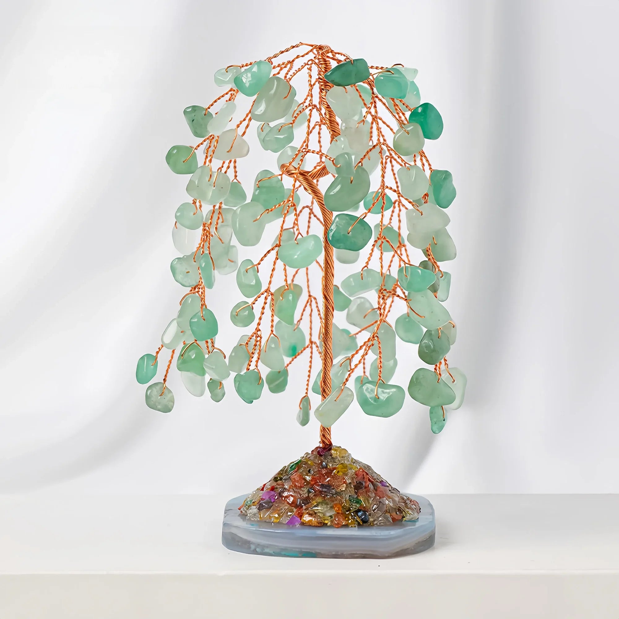 Aventurine Crystal Energy Tree with Mineral Base