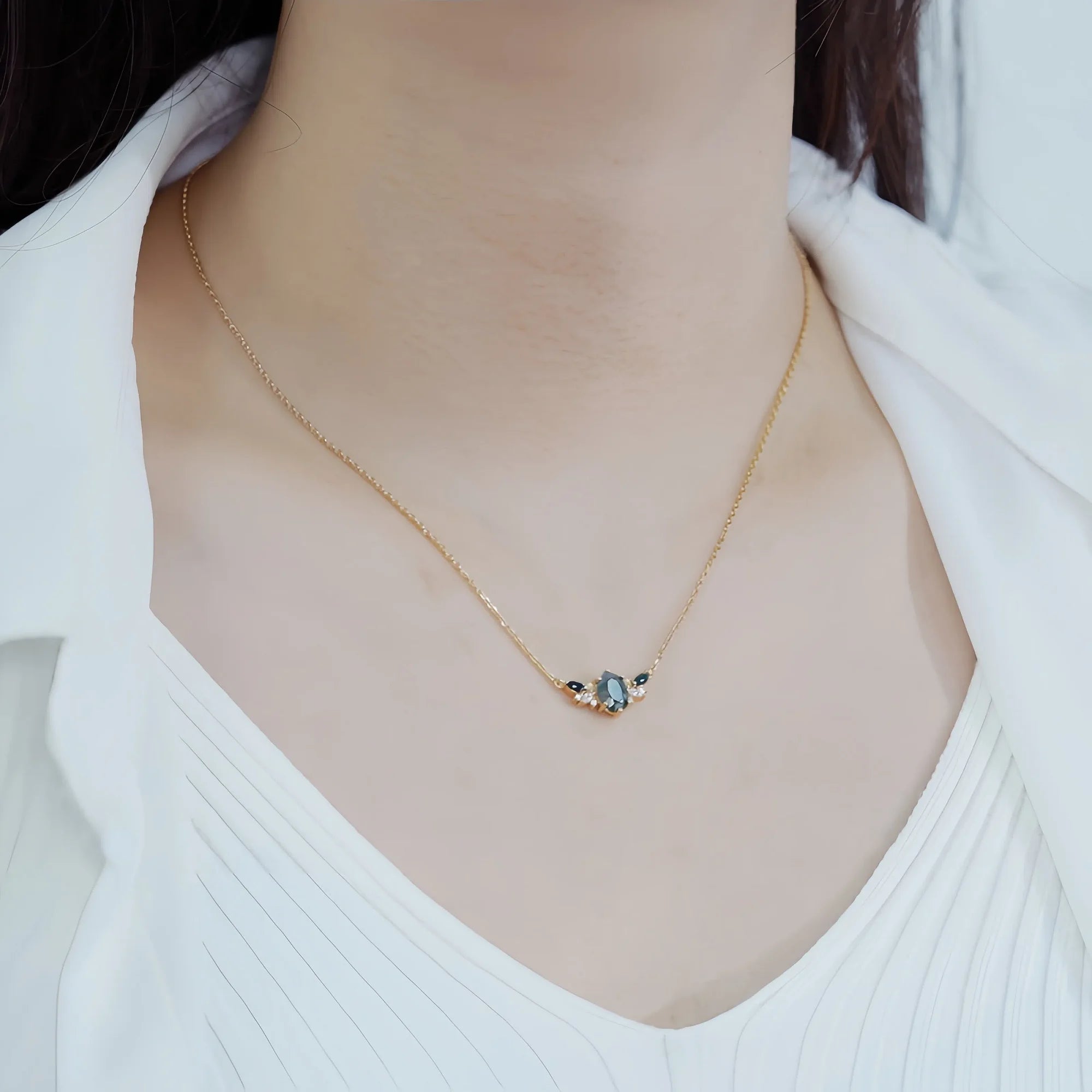 Celestial Forest Moss Agate Necklace