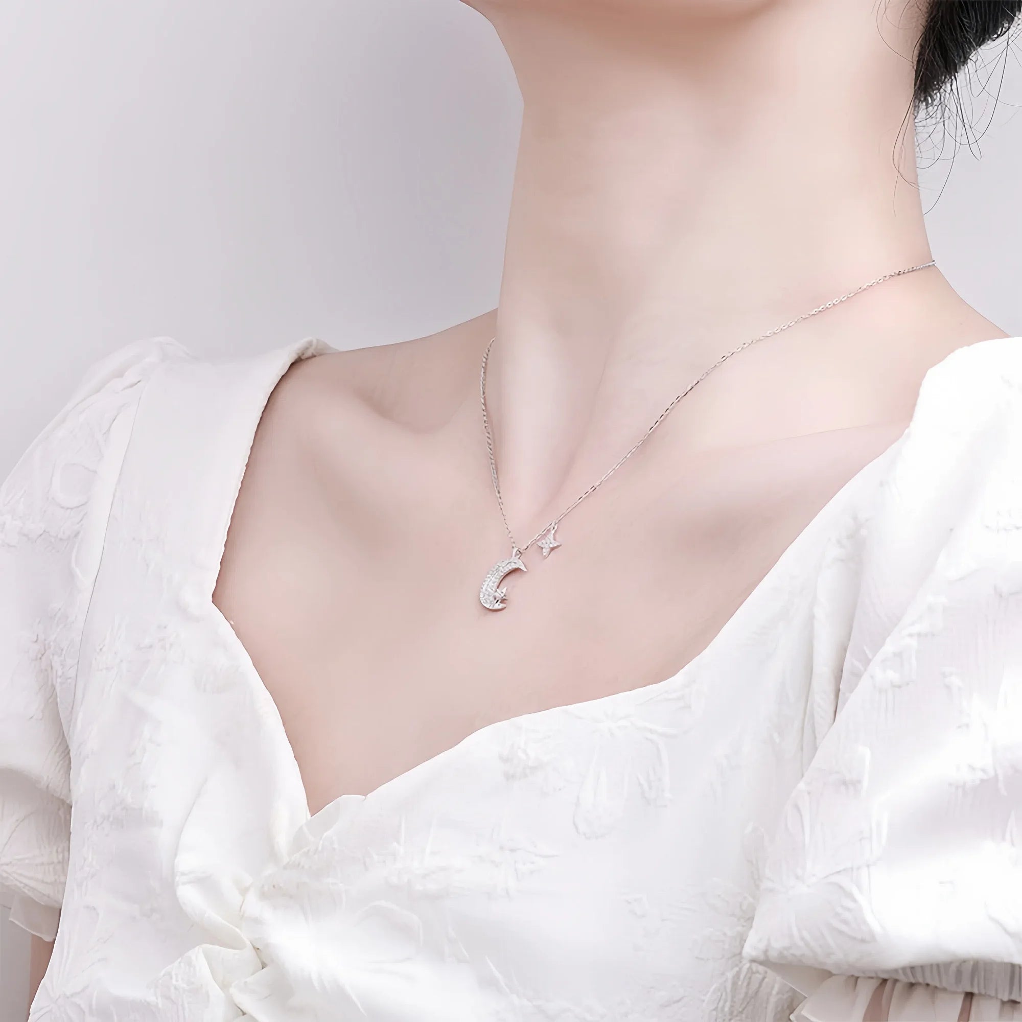 Celestial Harmony Moon & Star Necklace