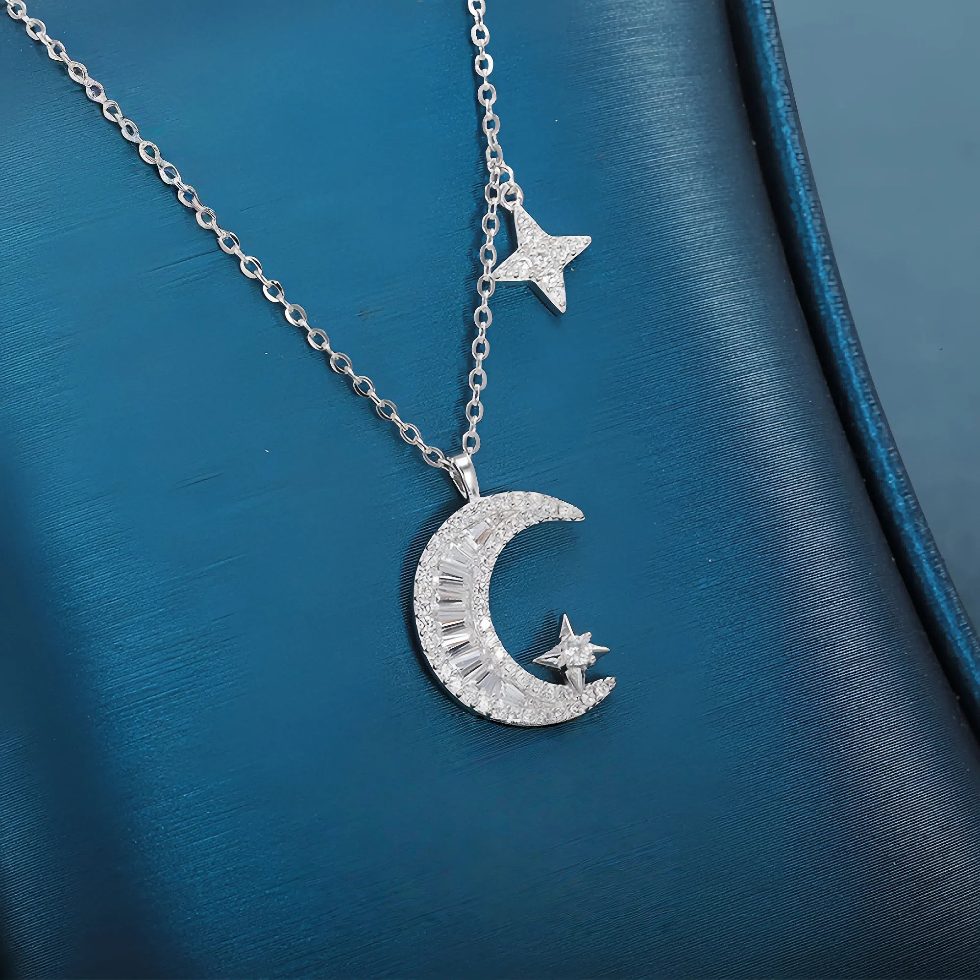 Celestial Harmony Moon & Star Necklace
