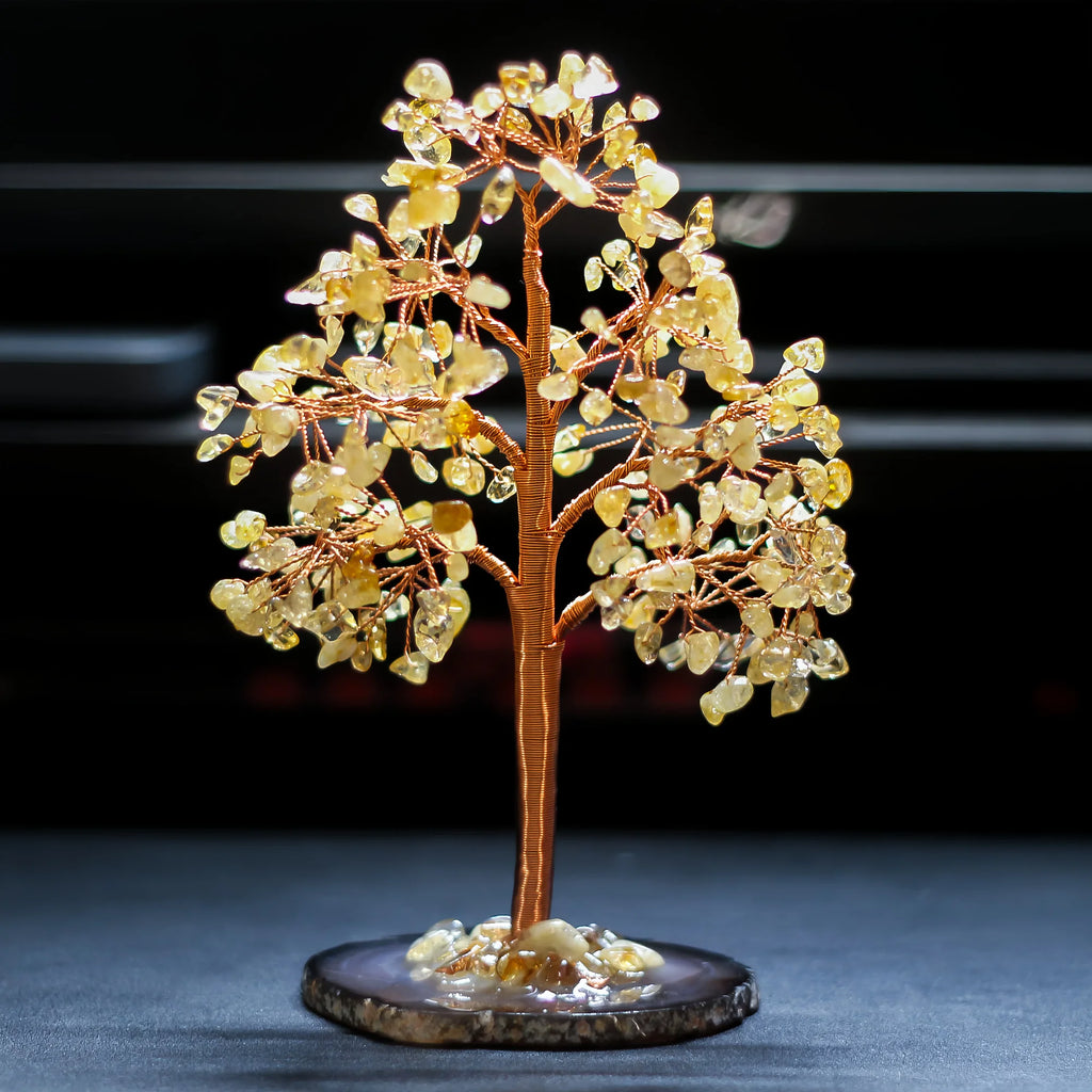 Citrine Crystal Abundance Energy Tree