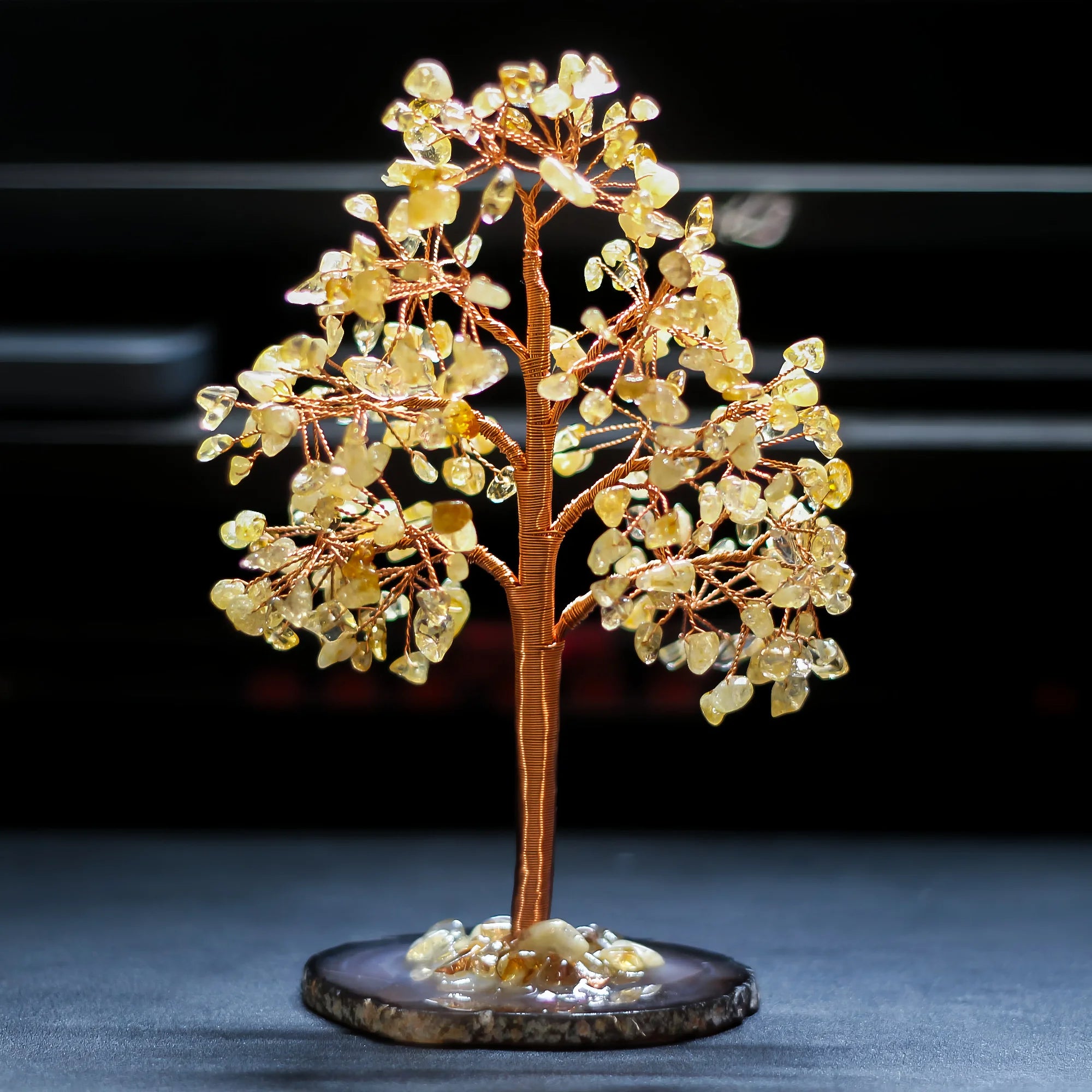 Citrine Crystal Abundance Energy Tree