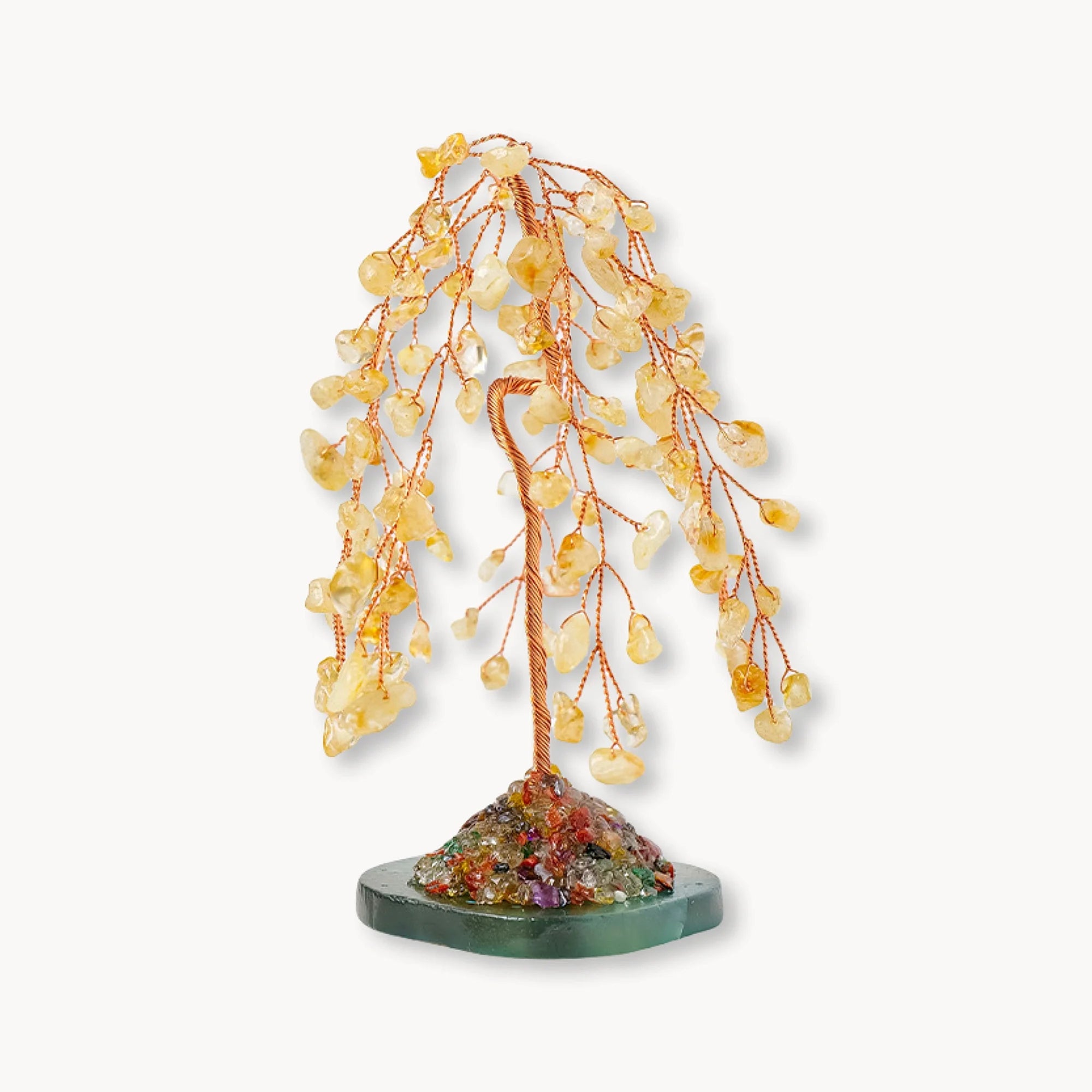 Citrine Crystal Willow Energy Tree with Mineral Base