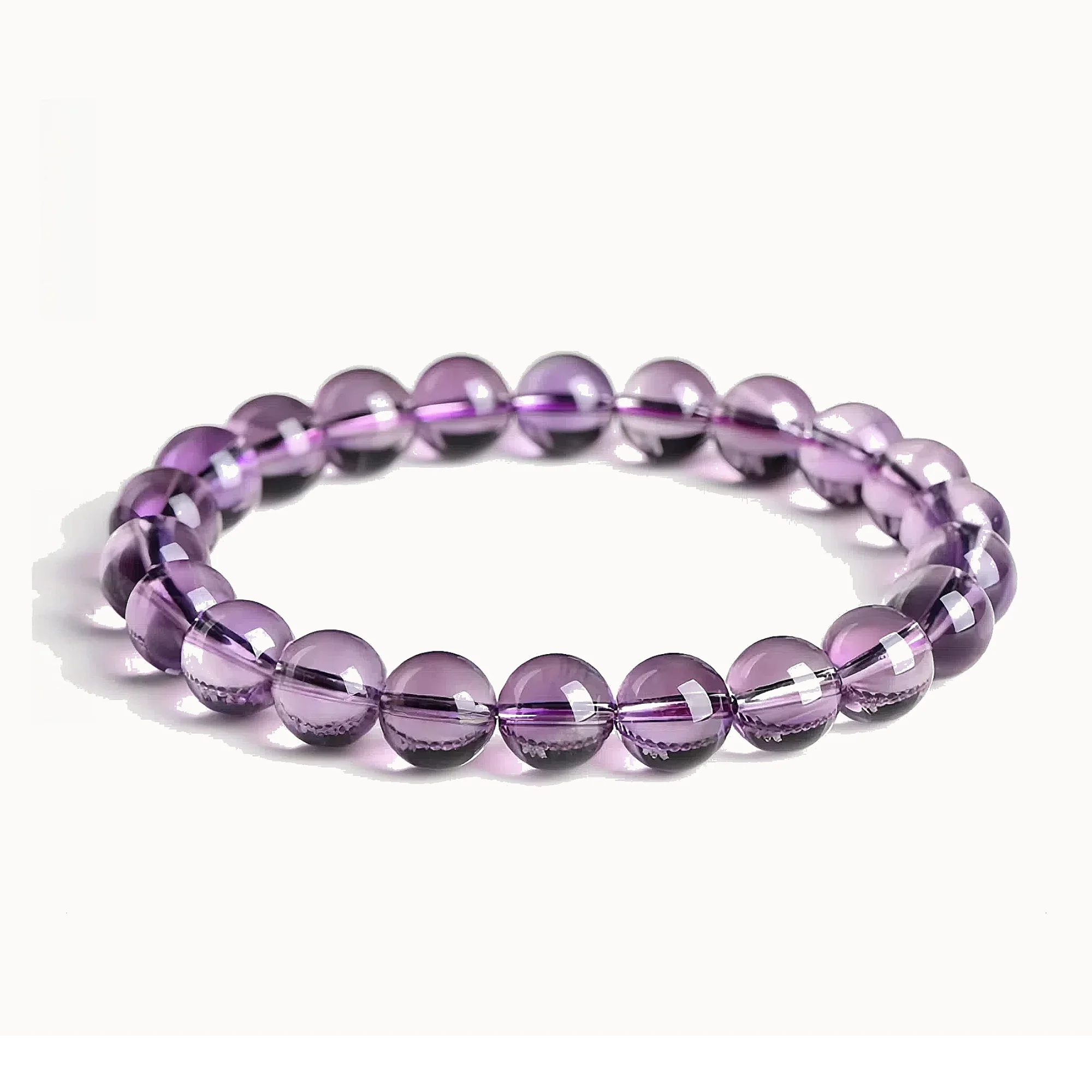 Classic Natural Amethyst Bead Bracelet