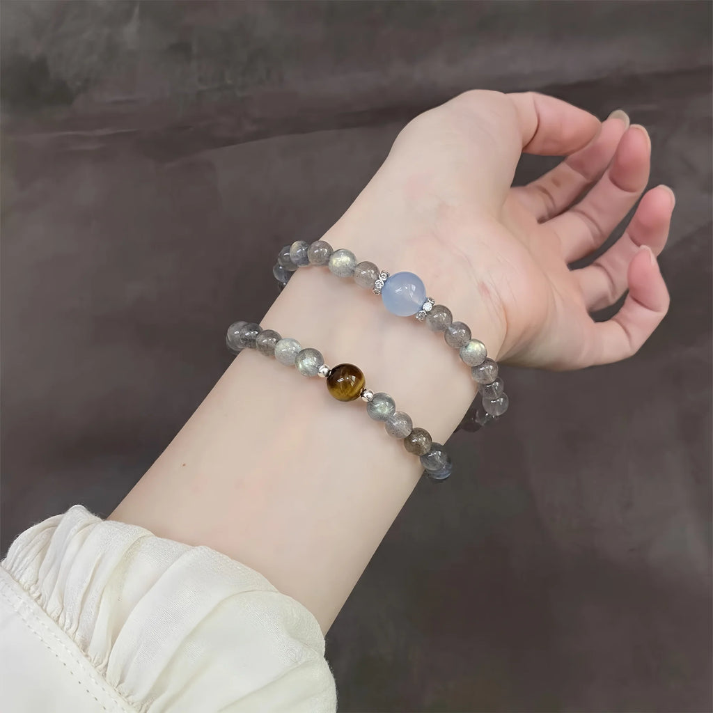 Cosmic Double Strand Moonstone Bracelet