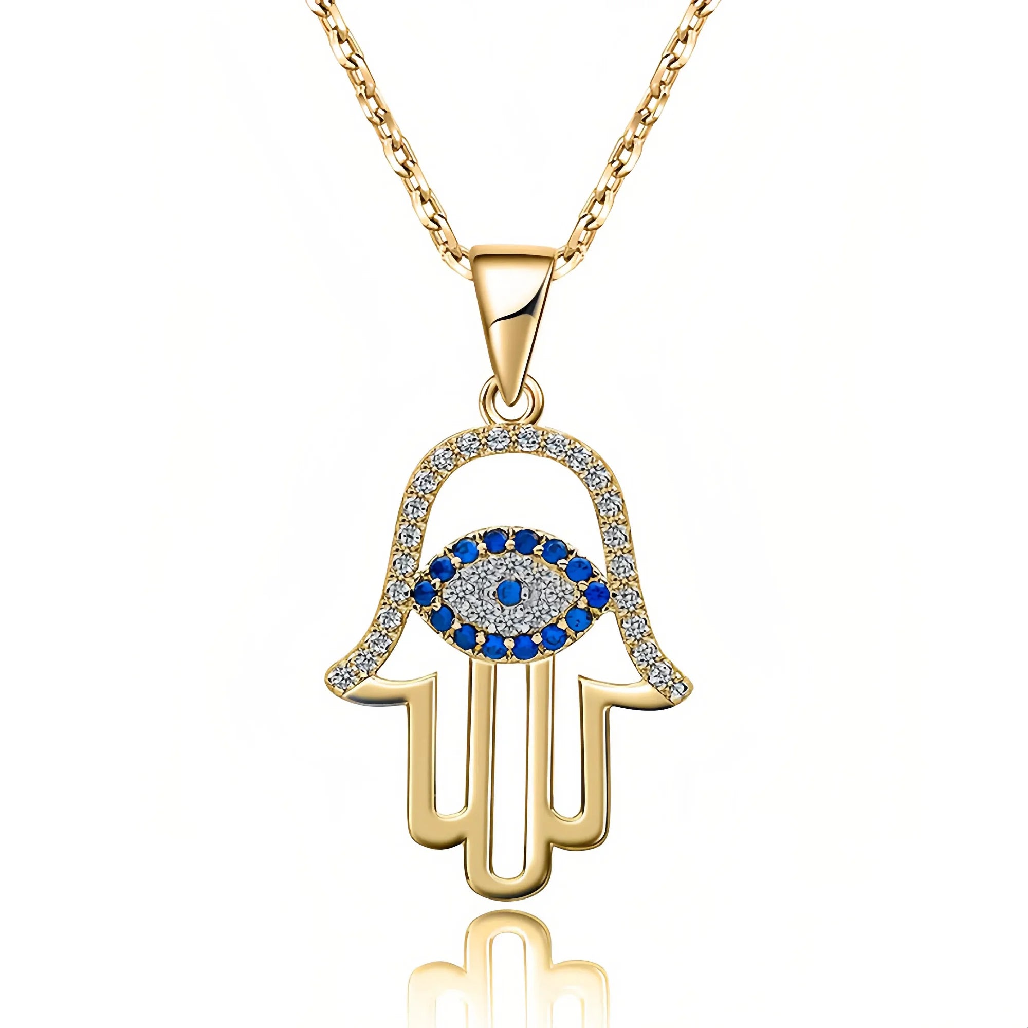 Dual Guardian Hamsa Necklace