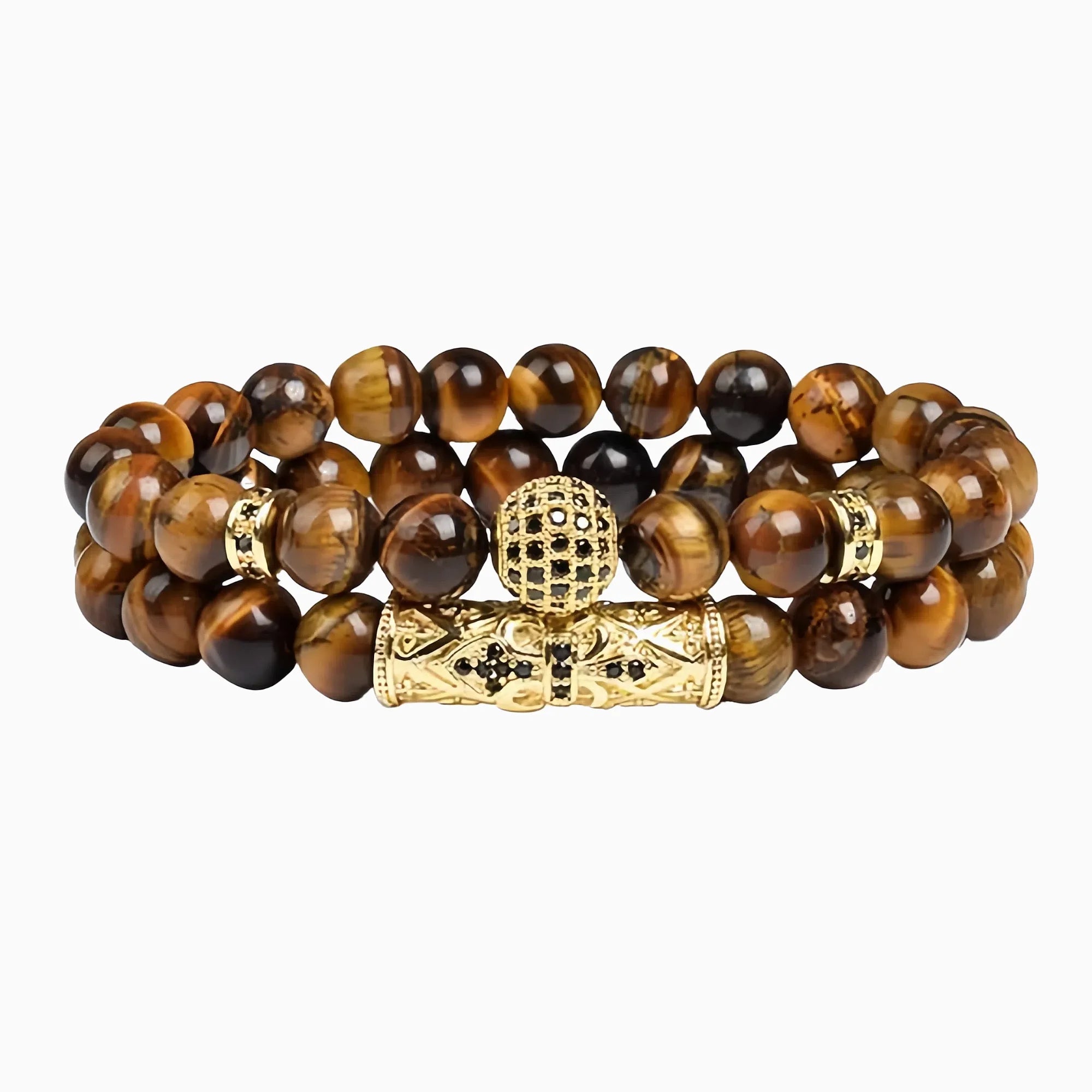 Duo-Channel Tiger Eye Bracelet