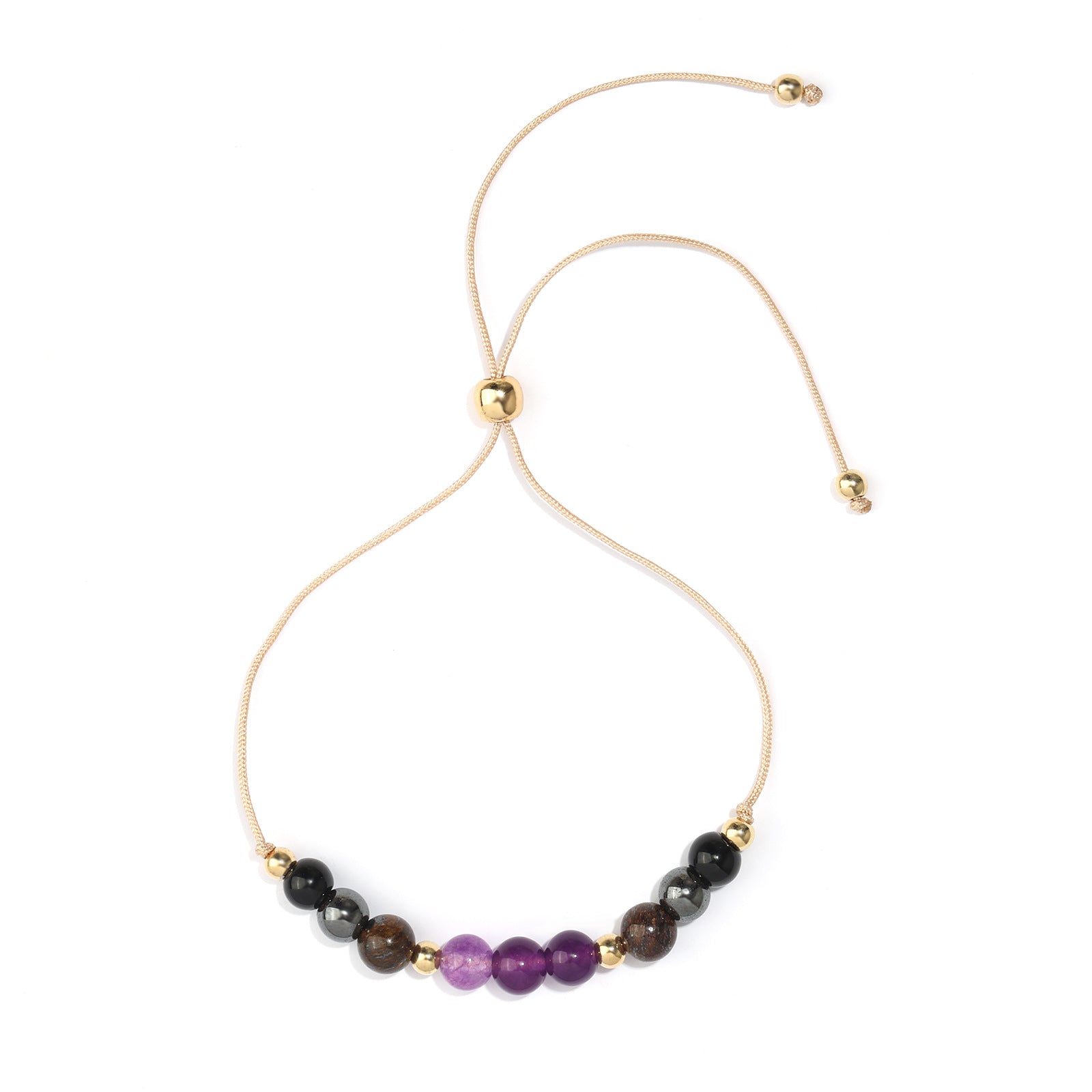 Earth Guardian Quartet Bracelet: Black Tourmaline, Hematite, Tiger's Eye & Amethyst