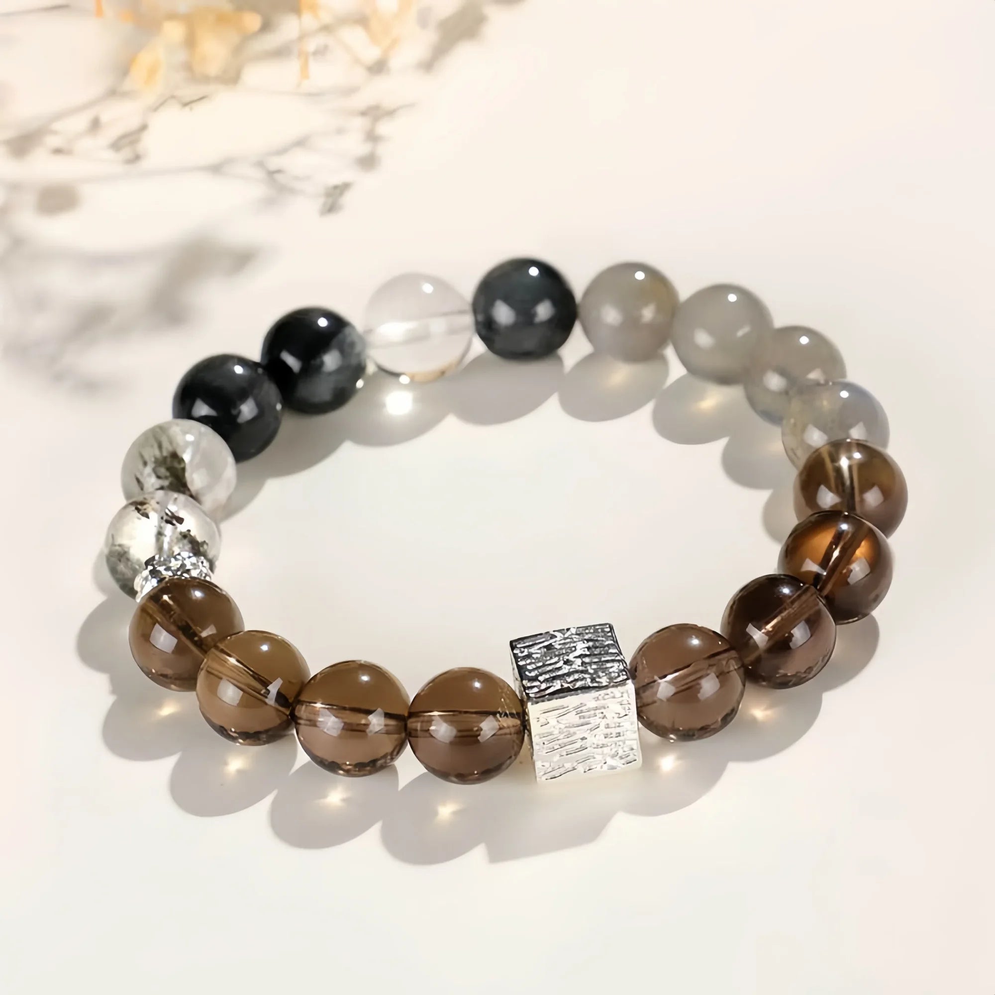 Earth & Sky Gray Moonstone Crystal Harmony Bracelet