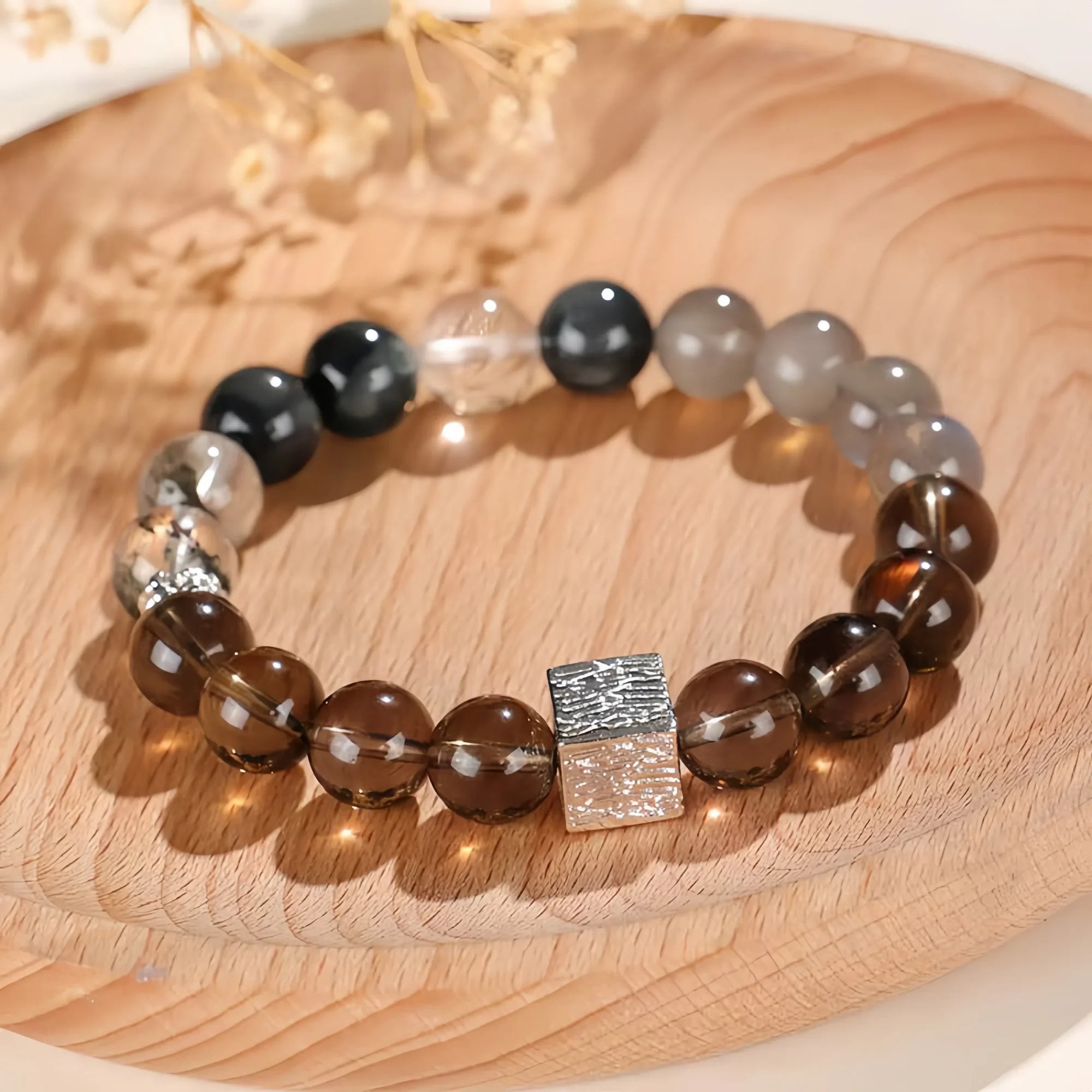 Earth & Sky Gray Moonstone Crystal Harmony Bracelet