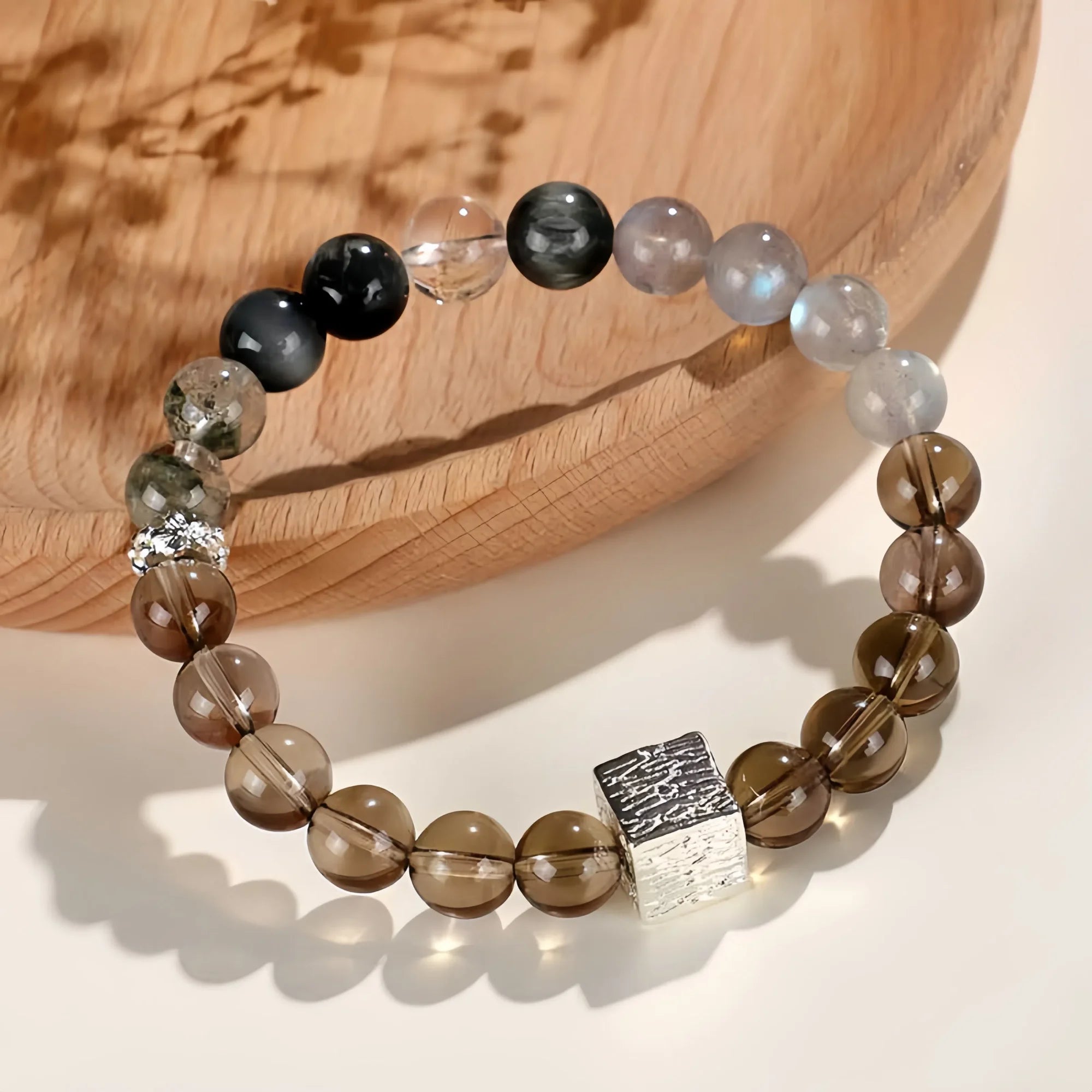 Earth & Sky Gray Moonstone Crystal Harmony Bracelet