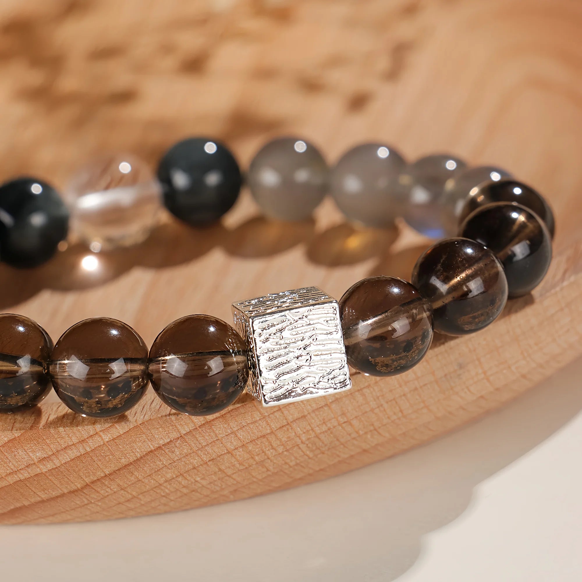 Earth & Sky Gray Moonstone Crystal Harmony Bracelet