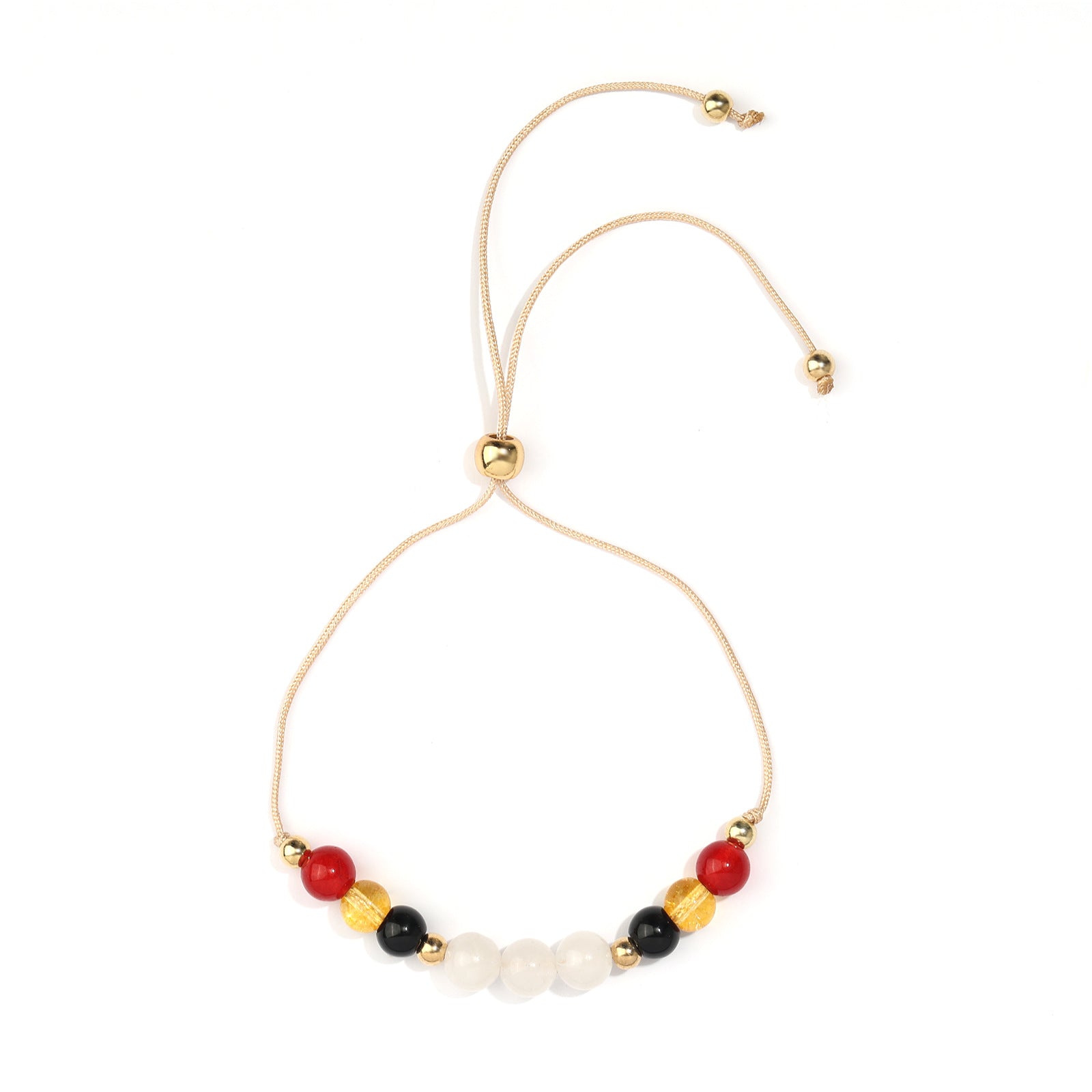 Elemental Quartet Frequency Bracelet: Carnelian, Citrine, Tourmaline & Clear Quartz