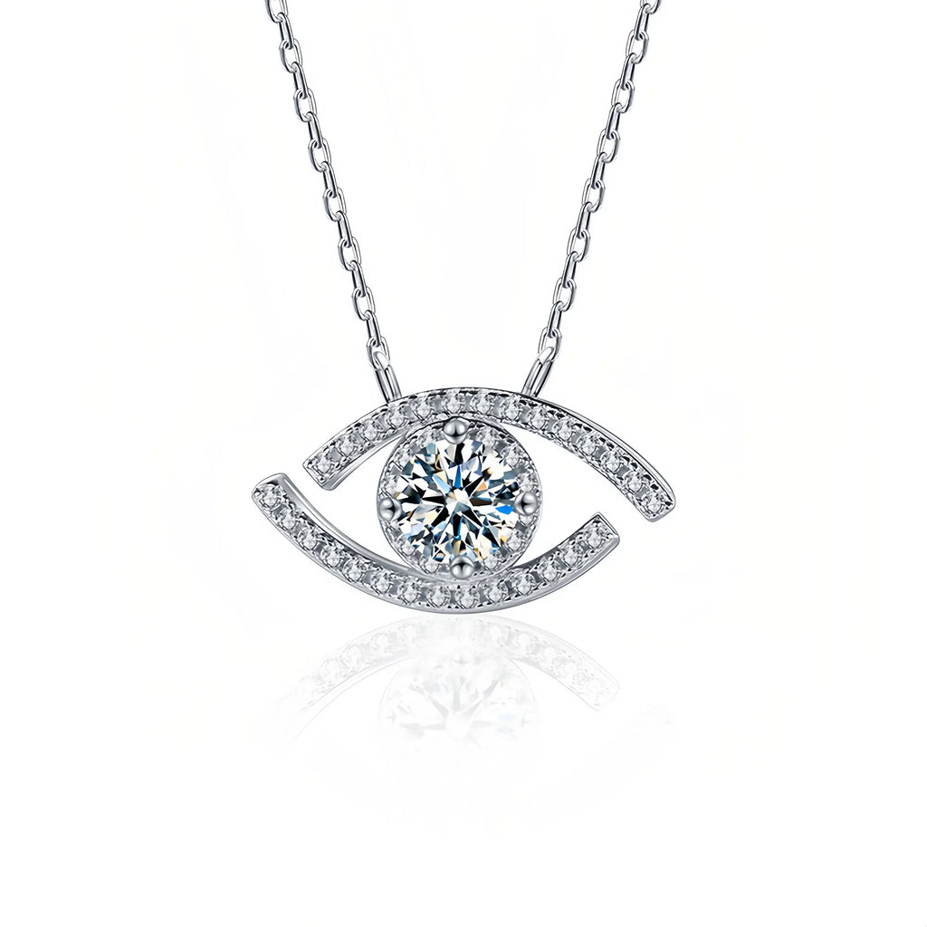 Eternal Starlight Evil Eye Sentinel Moissanite Necklace