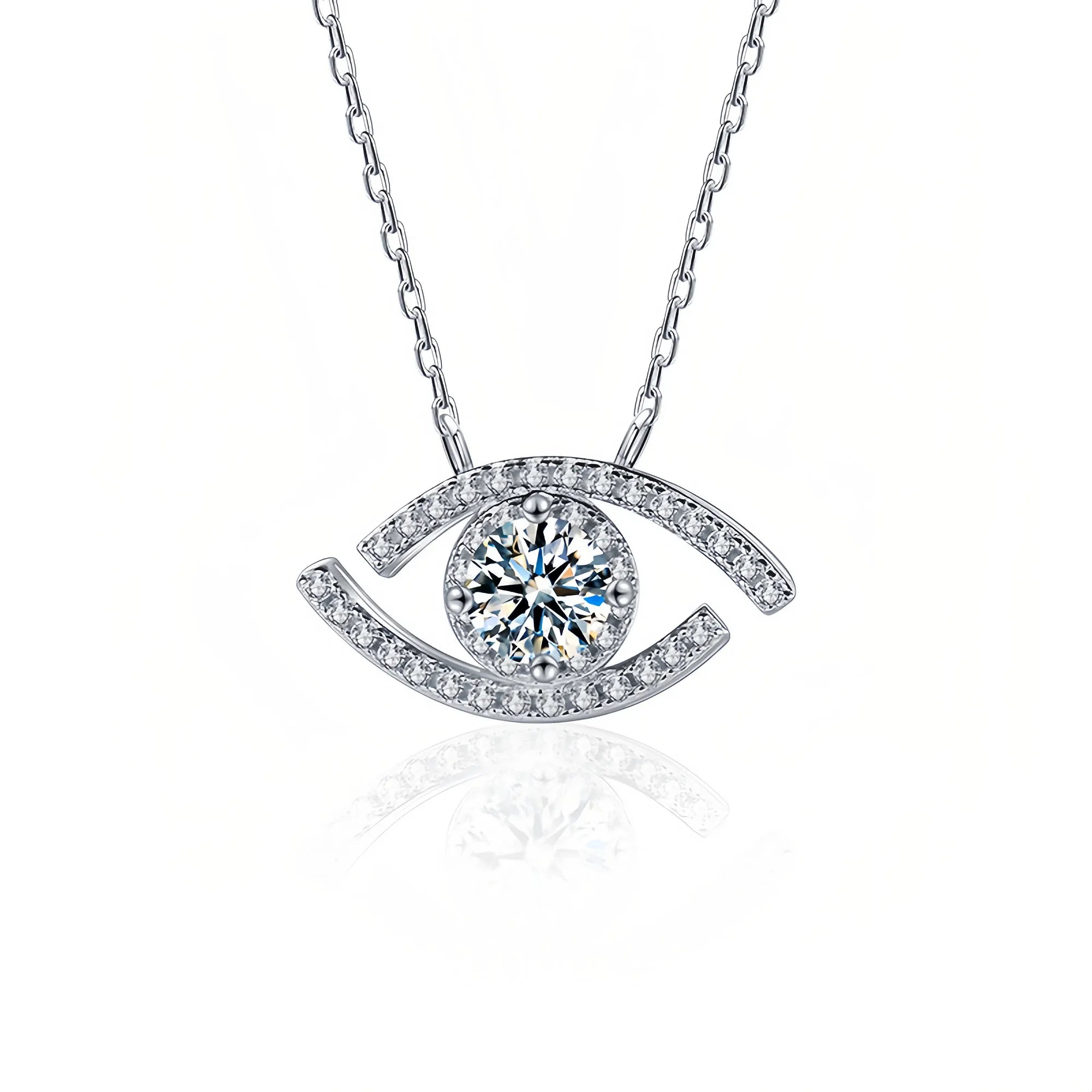 Eternal Starlight Evil Eye Sentinel Moissanite Necklace