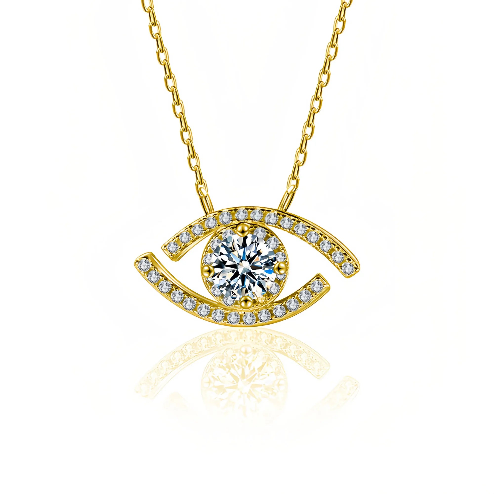 Eternal Starlight Evil Eye Sentinel Moissanite Necklace