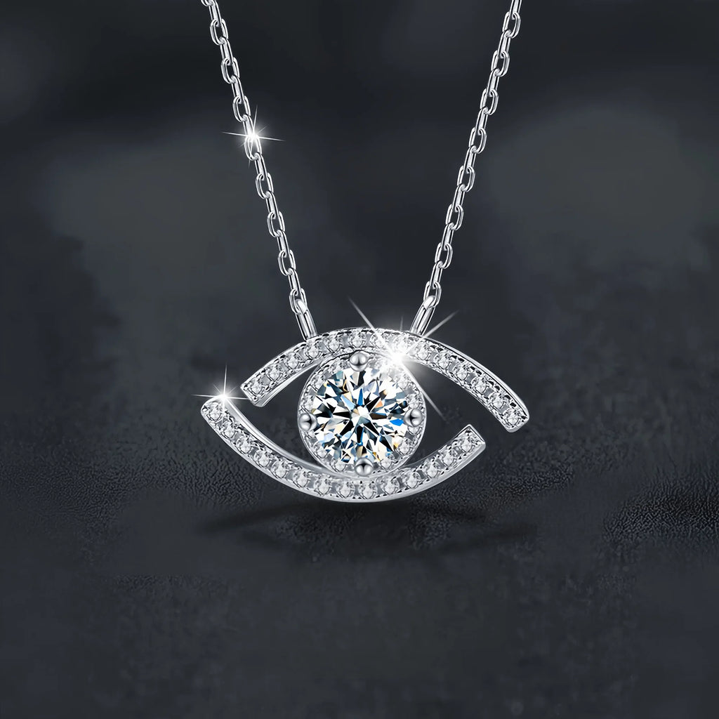 Eternal Starlight Evil Eye Sentinel Moissanite Necklace