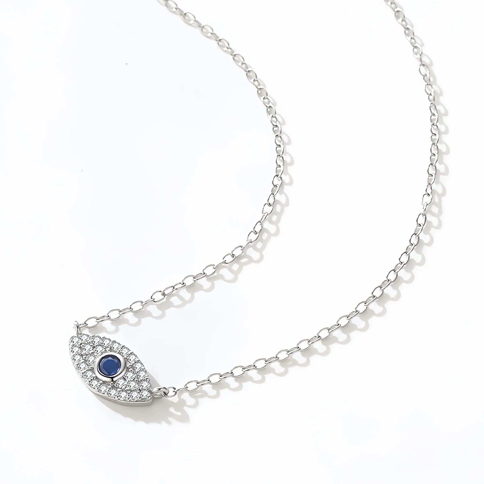 Evil Eye Talisman Necklace in S925 Sterling Silver