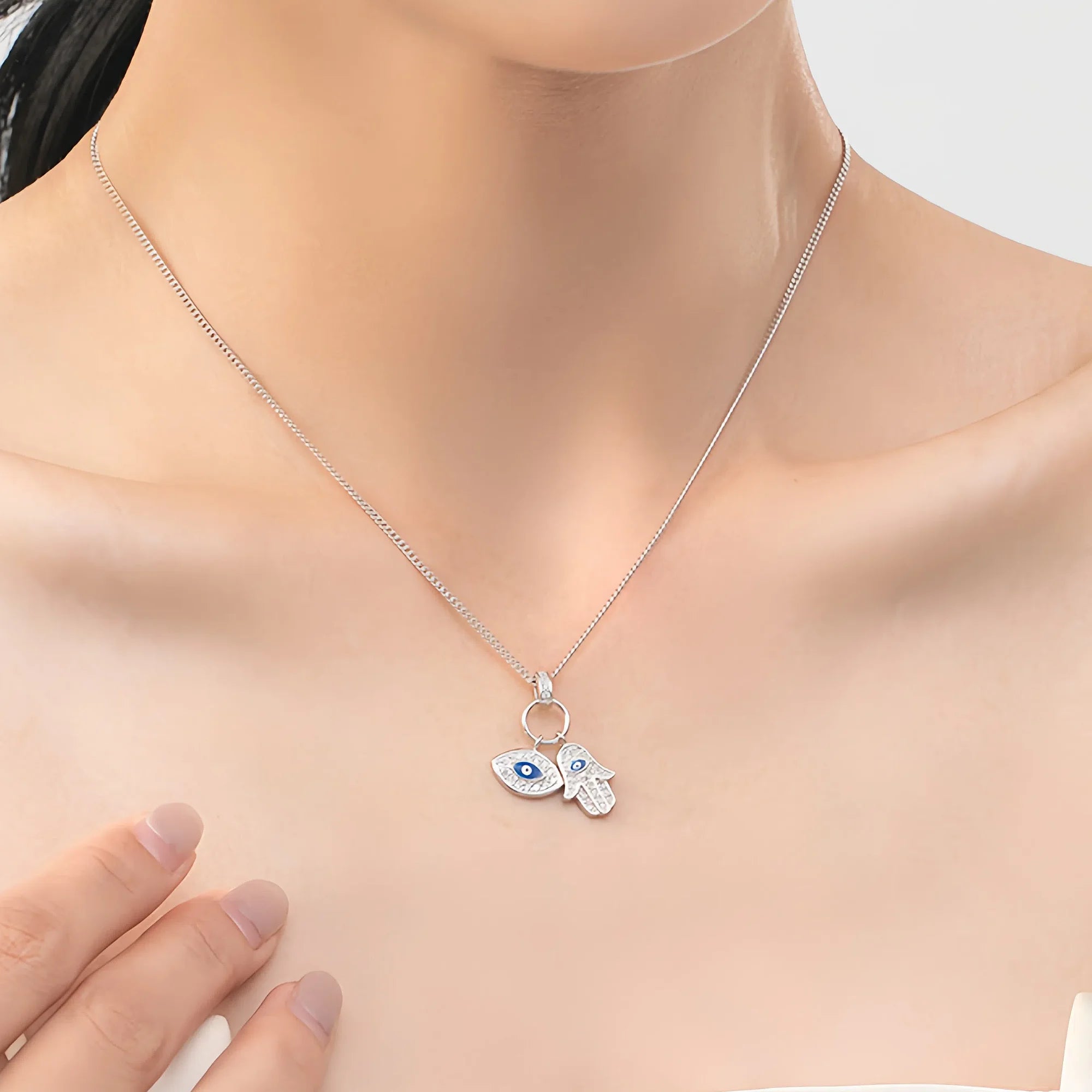 Evil Eye & Hamsa Hand Covenant Necklace