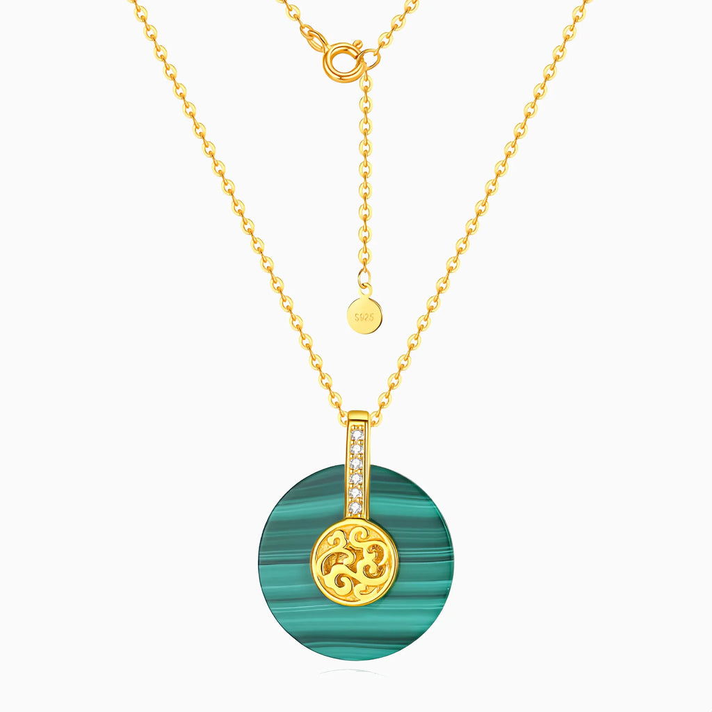Fortune Malachite Pendant Necklace
