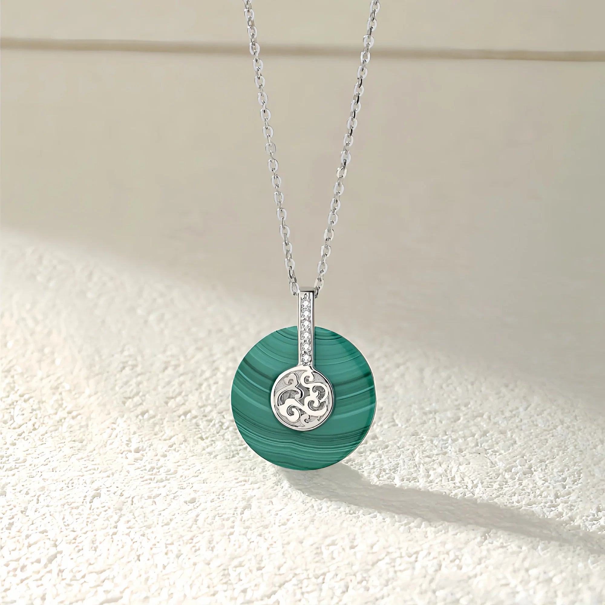 Fortune Malachite Pendant Necklace