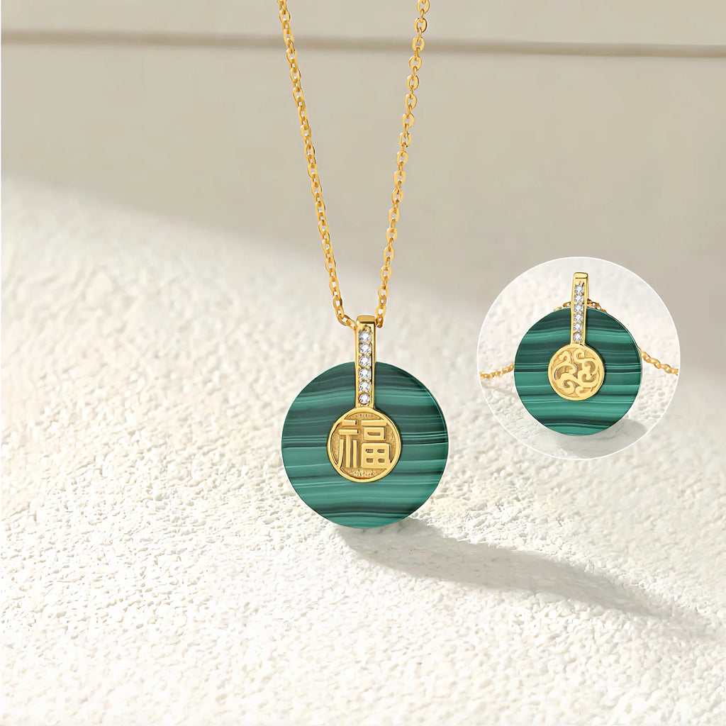 Fortune Malachite Pendant Necklace