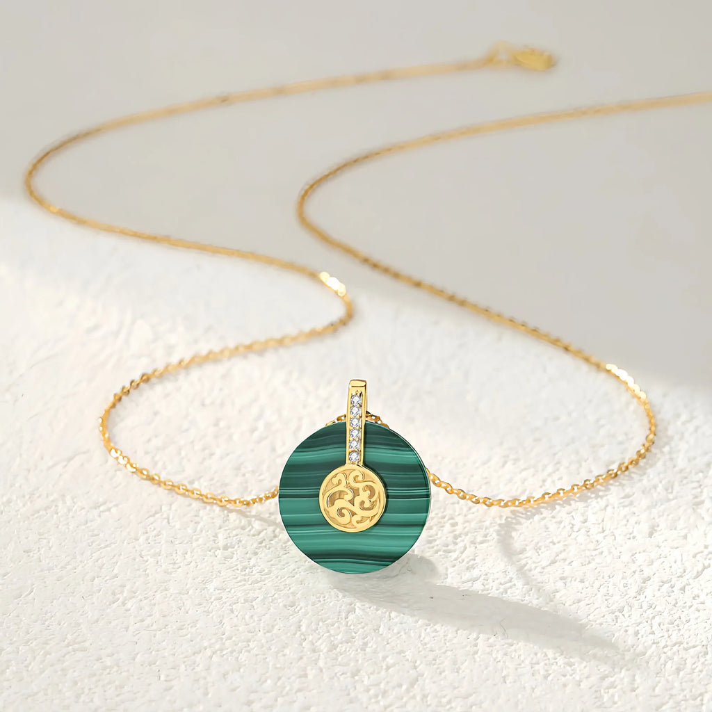 Fortune Malachite Pendant Necklace