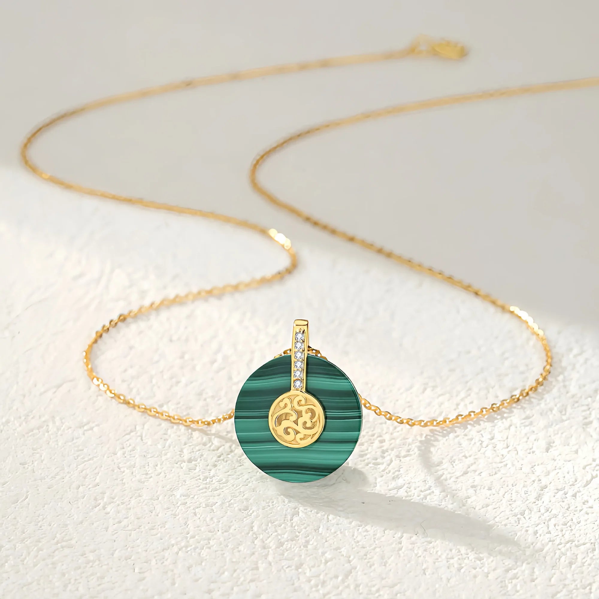 Fortune Malachite Pendant Necklace