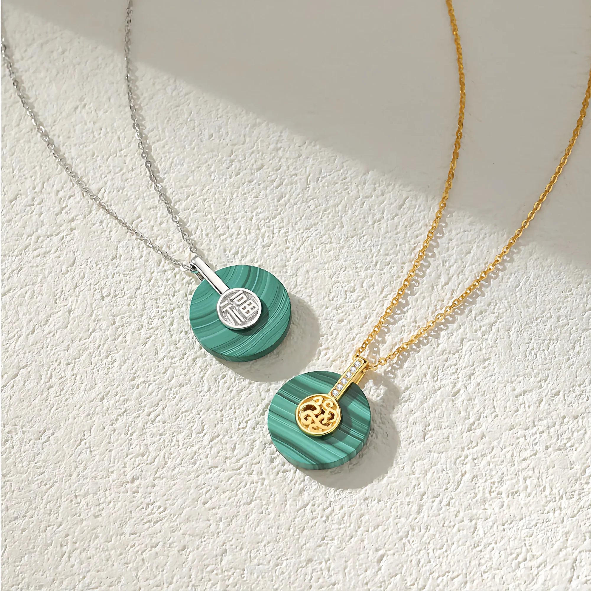 Fortune Malachite Pendant Necklace