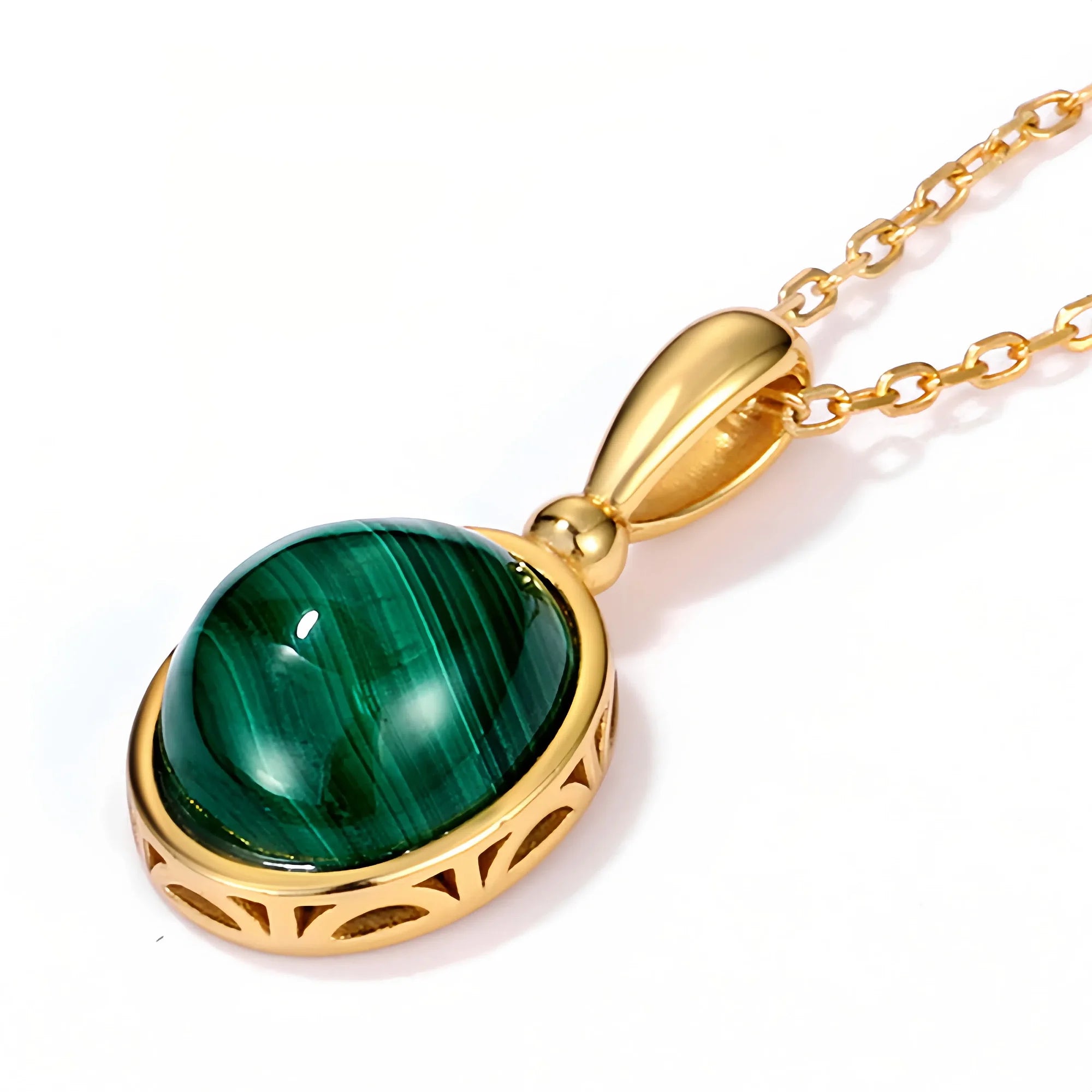 Geometric Malachite Sanctuary Pendant