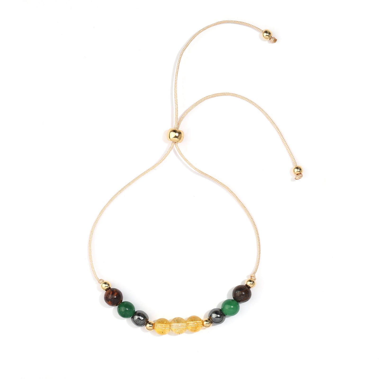 Golden Earth Matrix Bracelet: Tiger Eye, Aventurine, Pyrite & Citrine