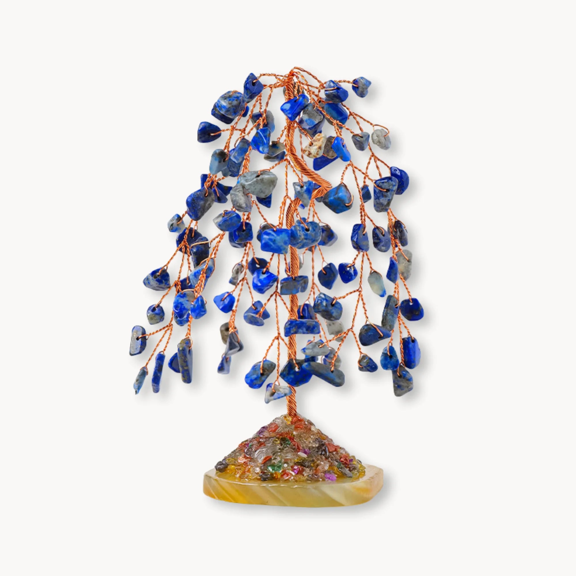 Lapis Lazuli Crystal Energy Tree with Mineral Base