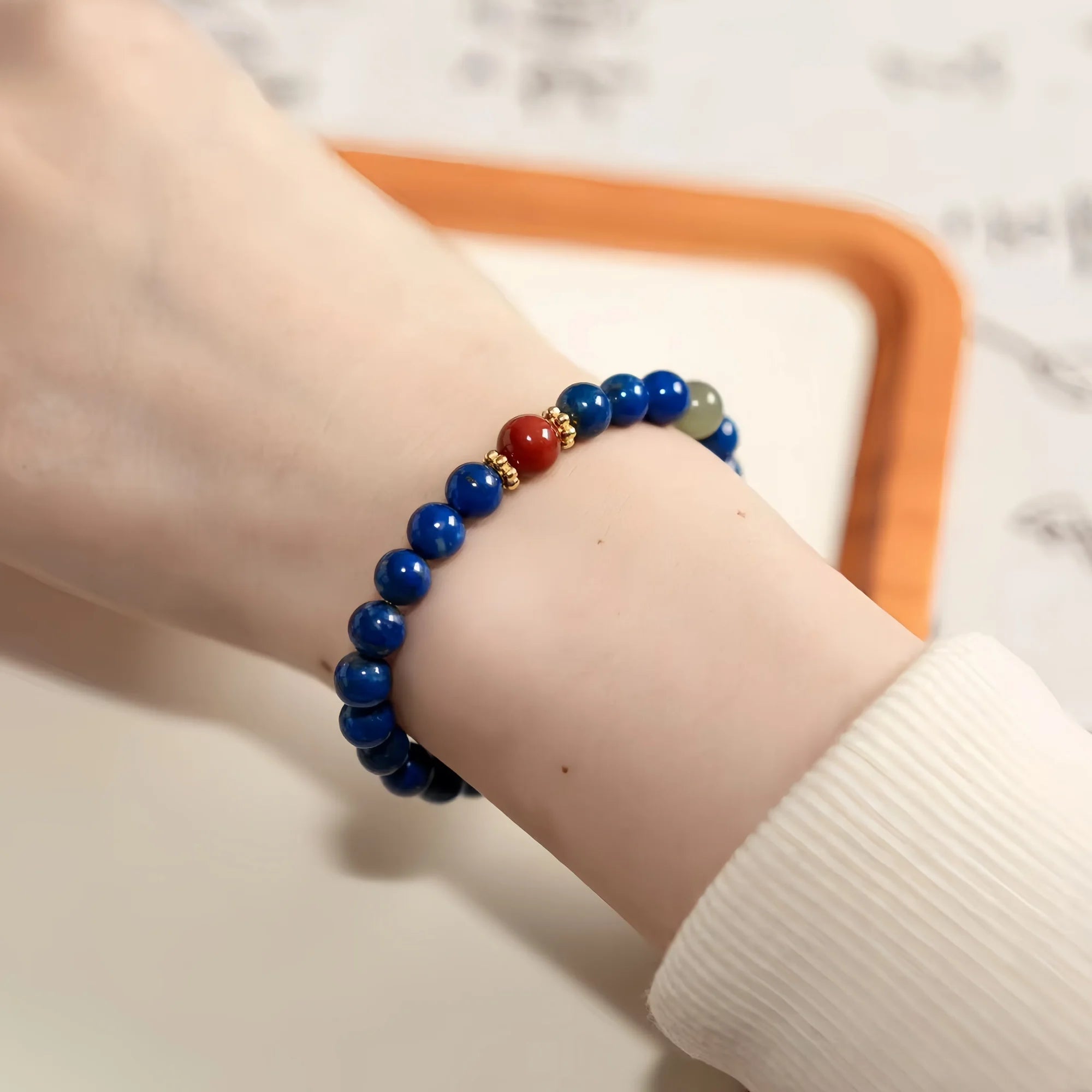Lapis Lazuli and Red Agate Harmony Bracelet
