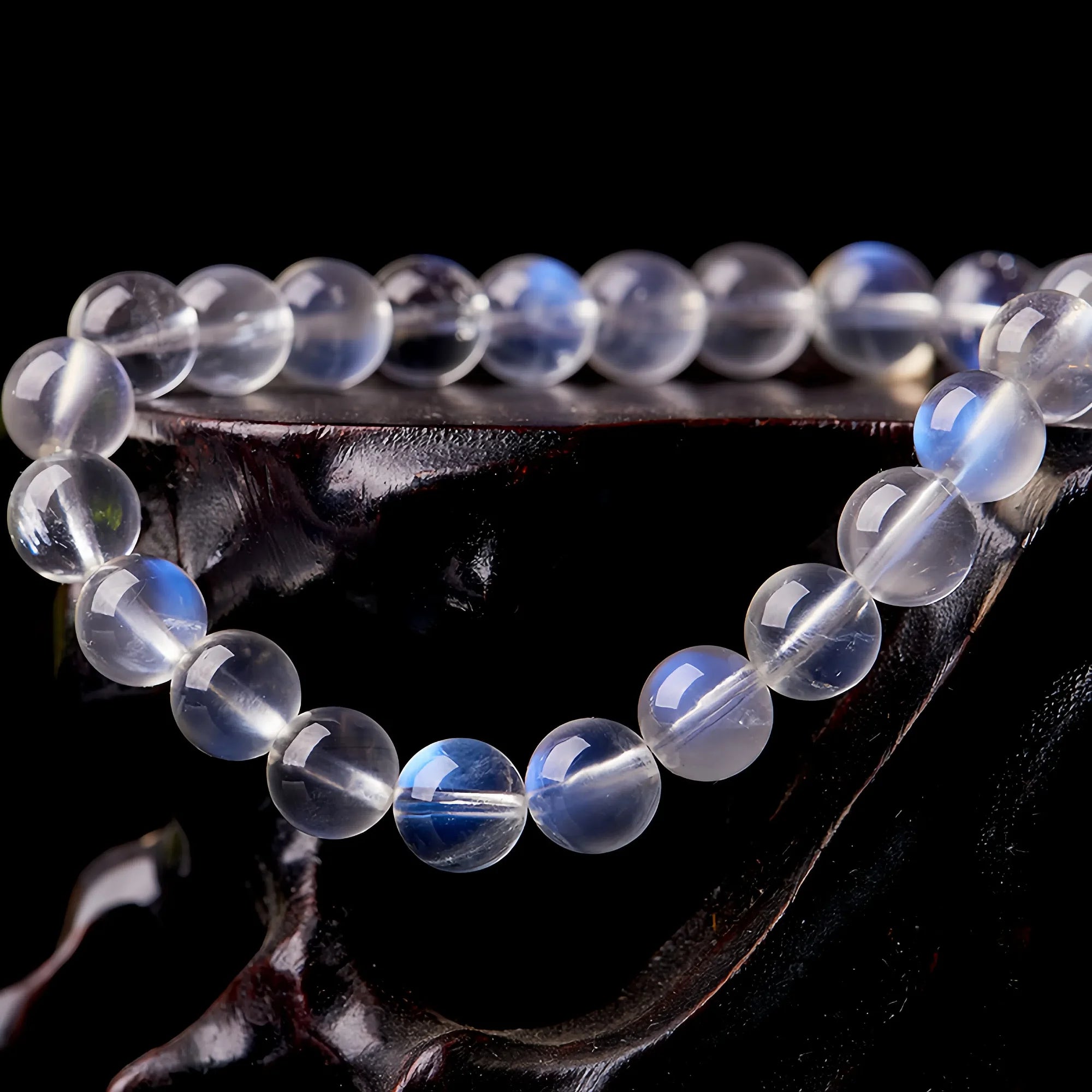 Luna Blue Moonstone Double Strand Bracelet