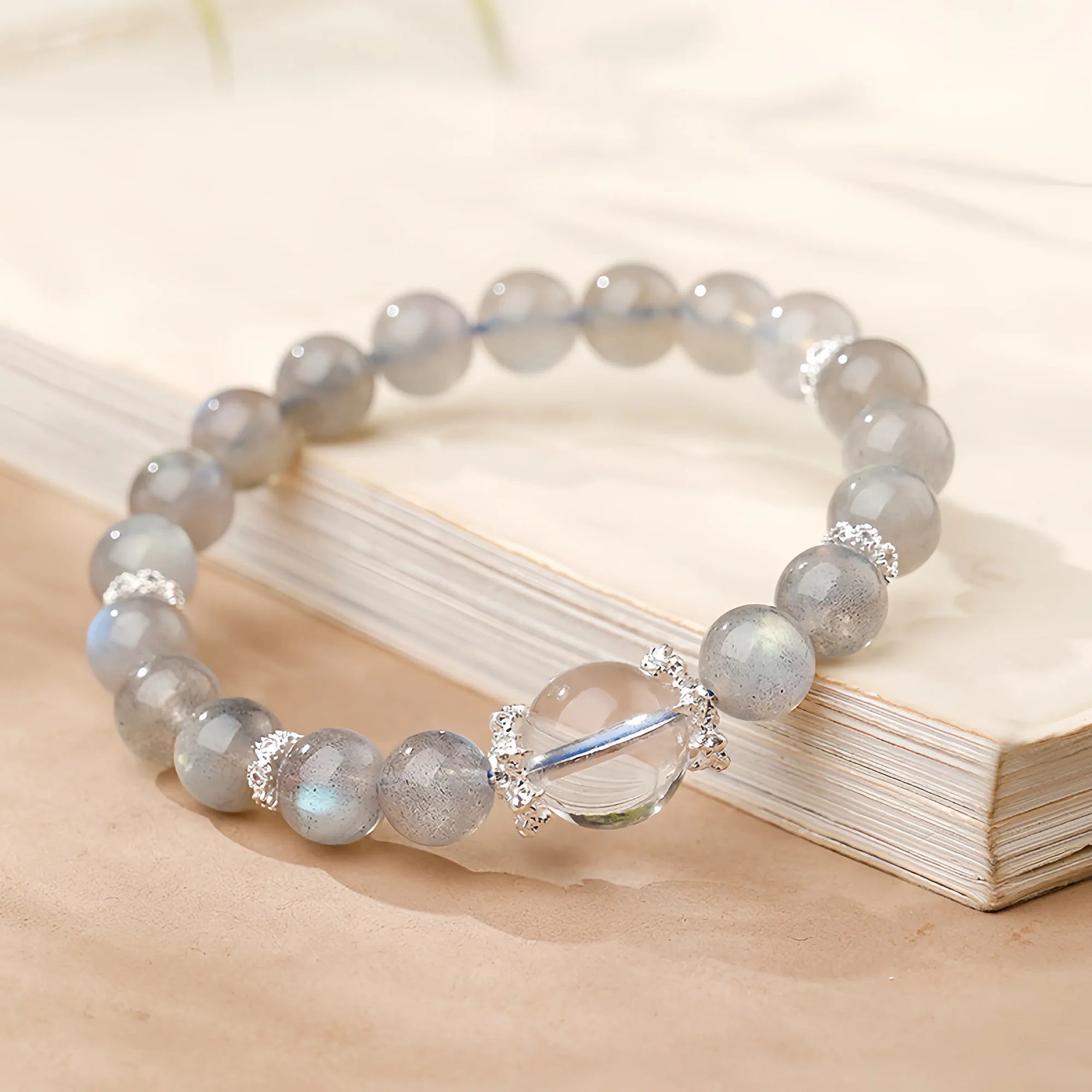 Luna Gray Moonstone Bracelet