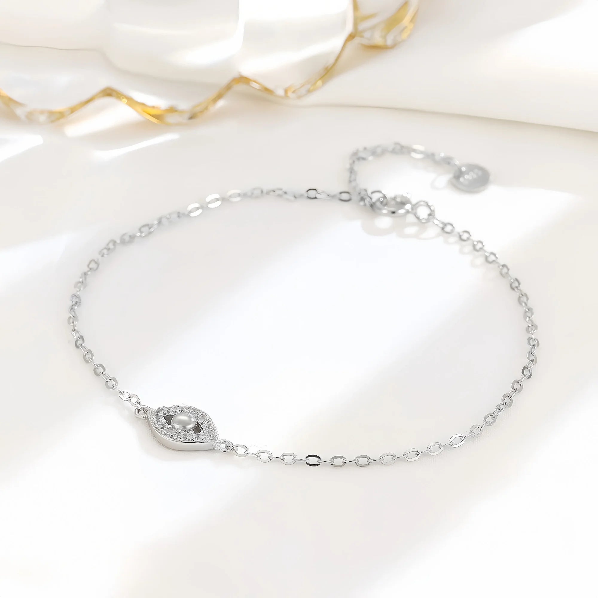 Lunar Pearl Evil Eye Sentinel Bracelet