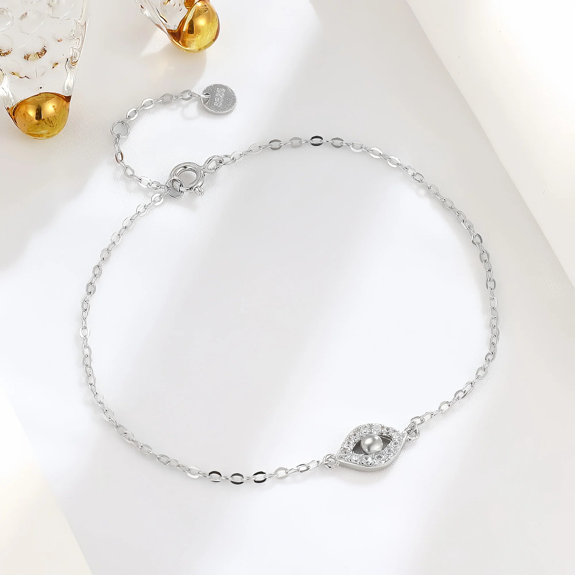 Lunar Pearl Evil Eye Sentinel Bracelet