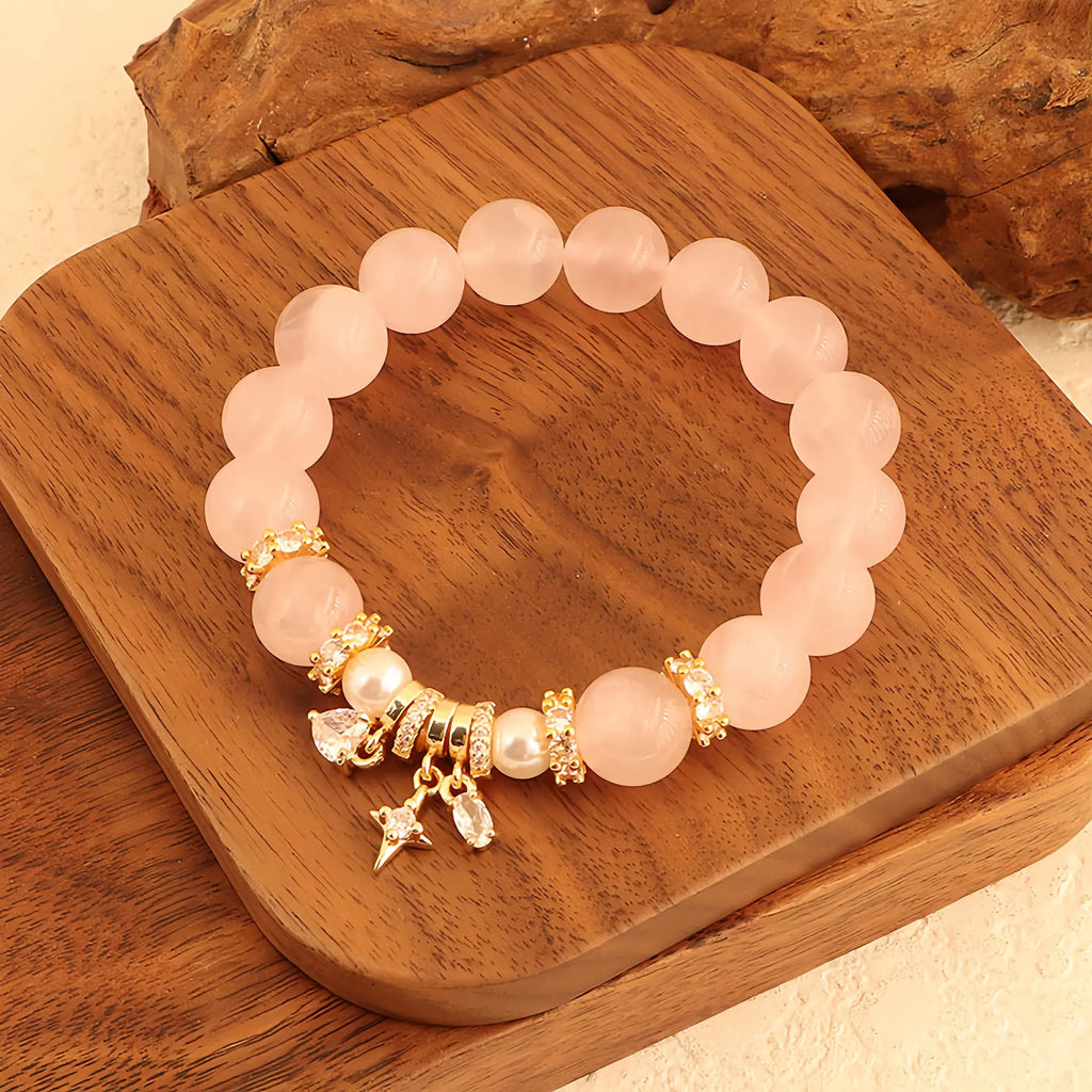 Lunar Tide Pearl & Rose Quartz Bracelet