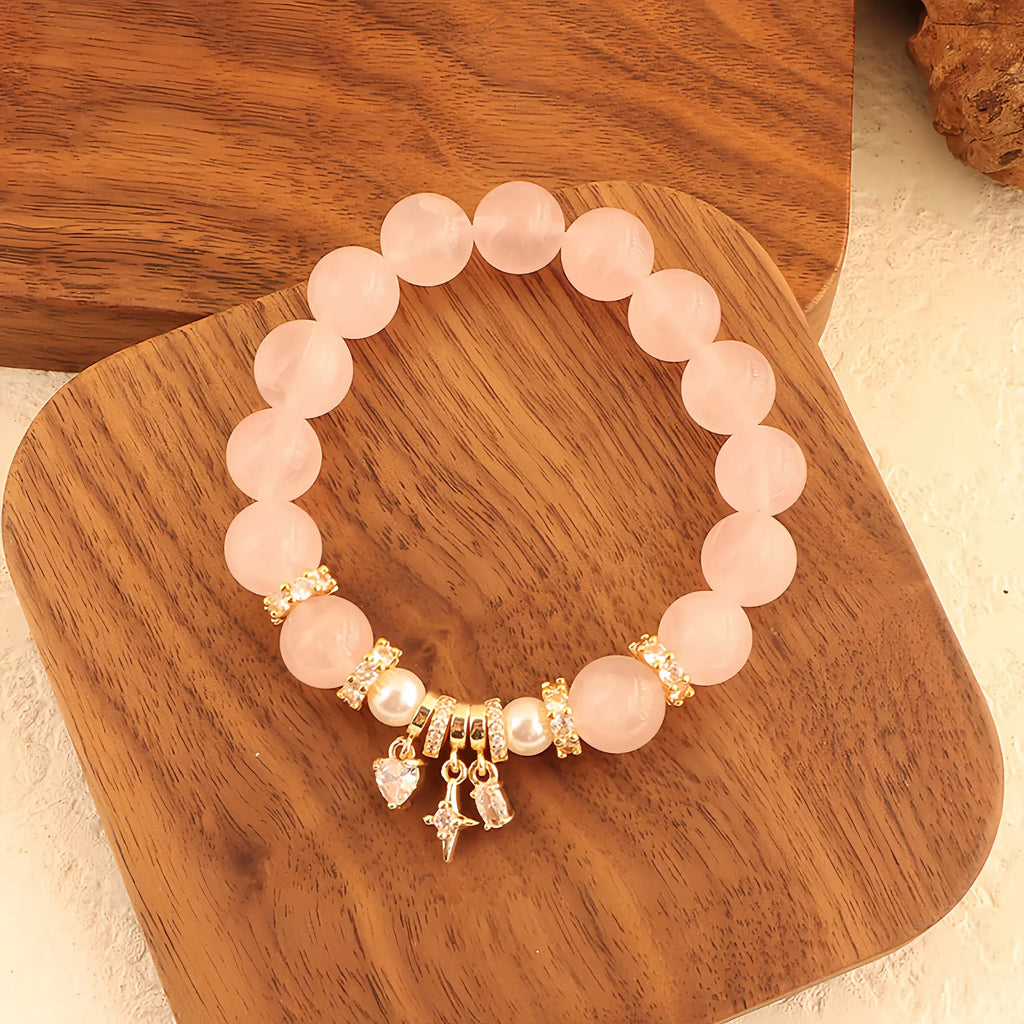 Lunar Tide Pearl & Rose Quartz Bracelet