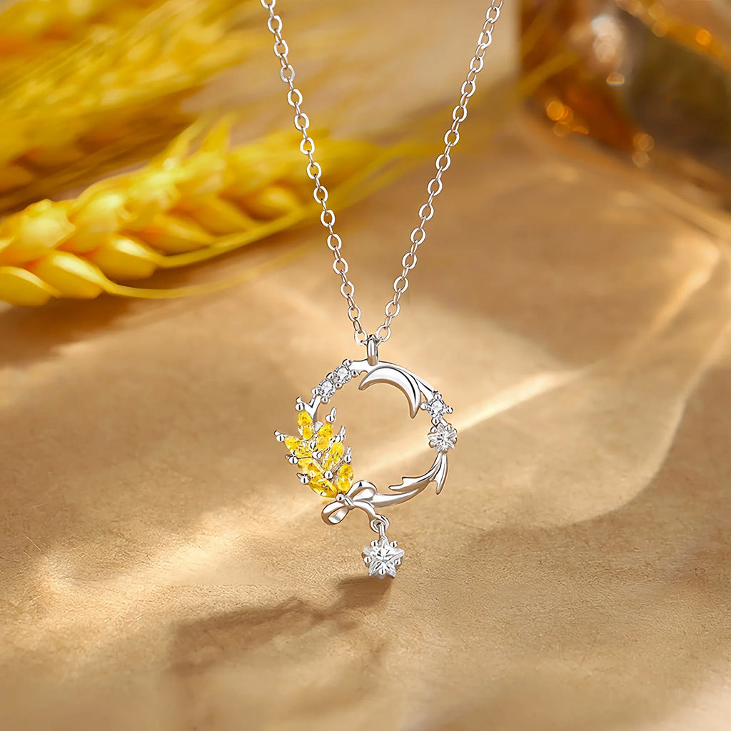 Lunar Wheat Field Necklace