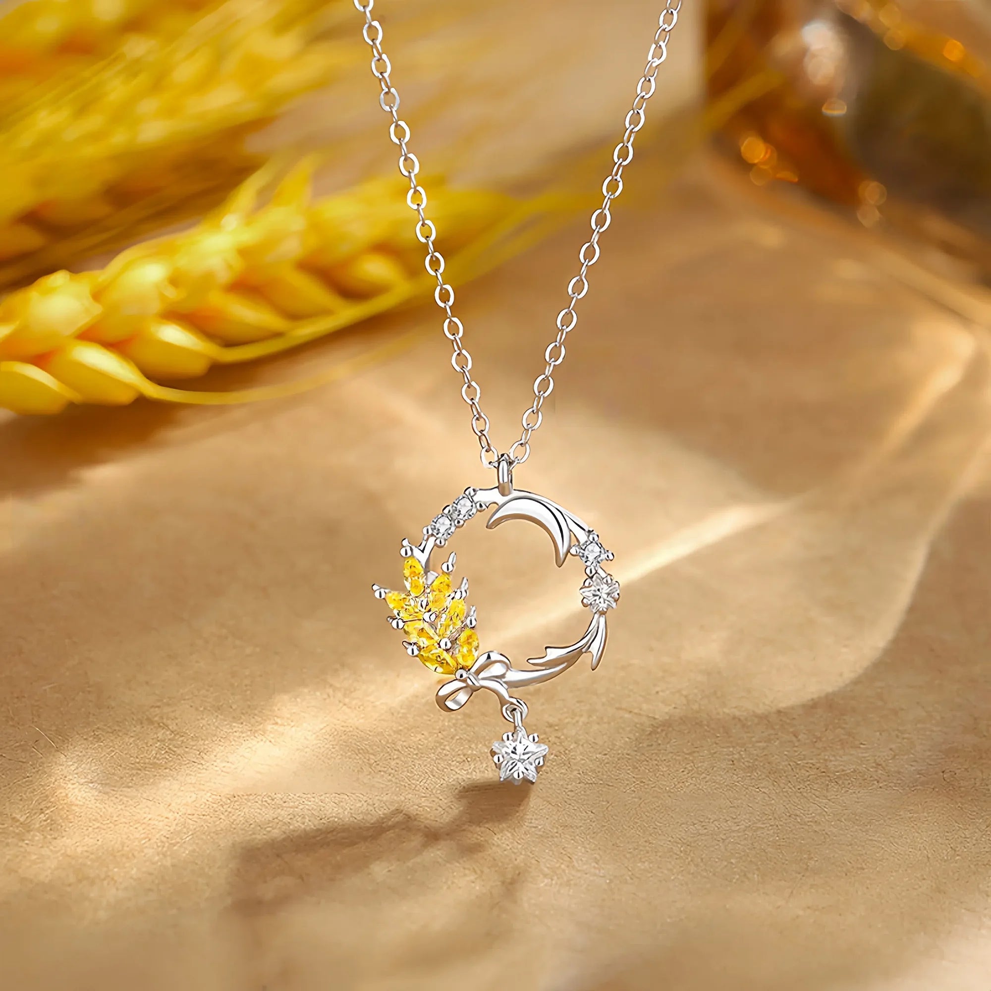 Lunar Wheat Field Necklace