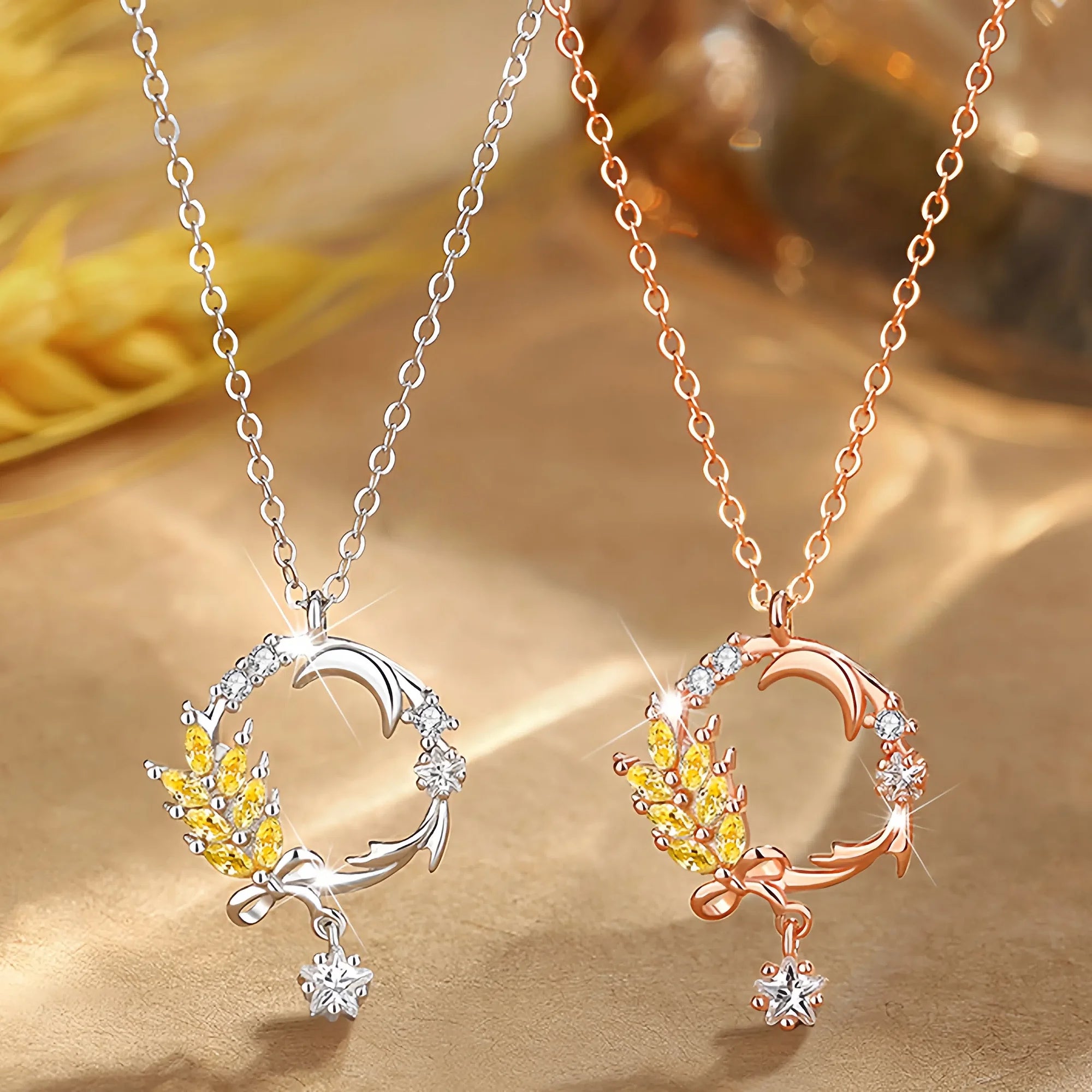 Lunar Wheat Field Necklace