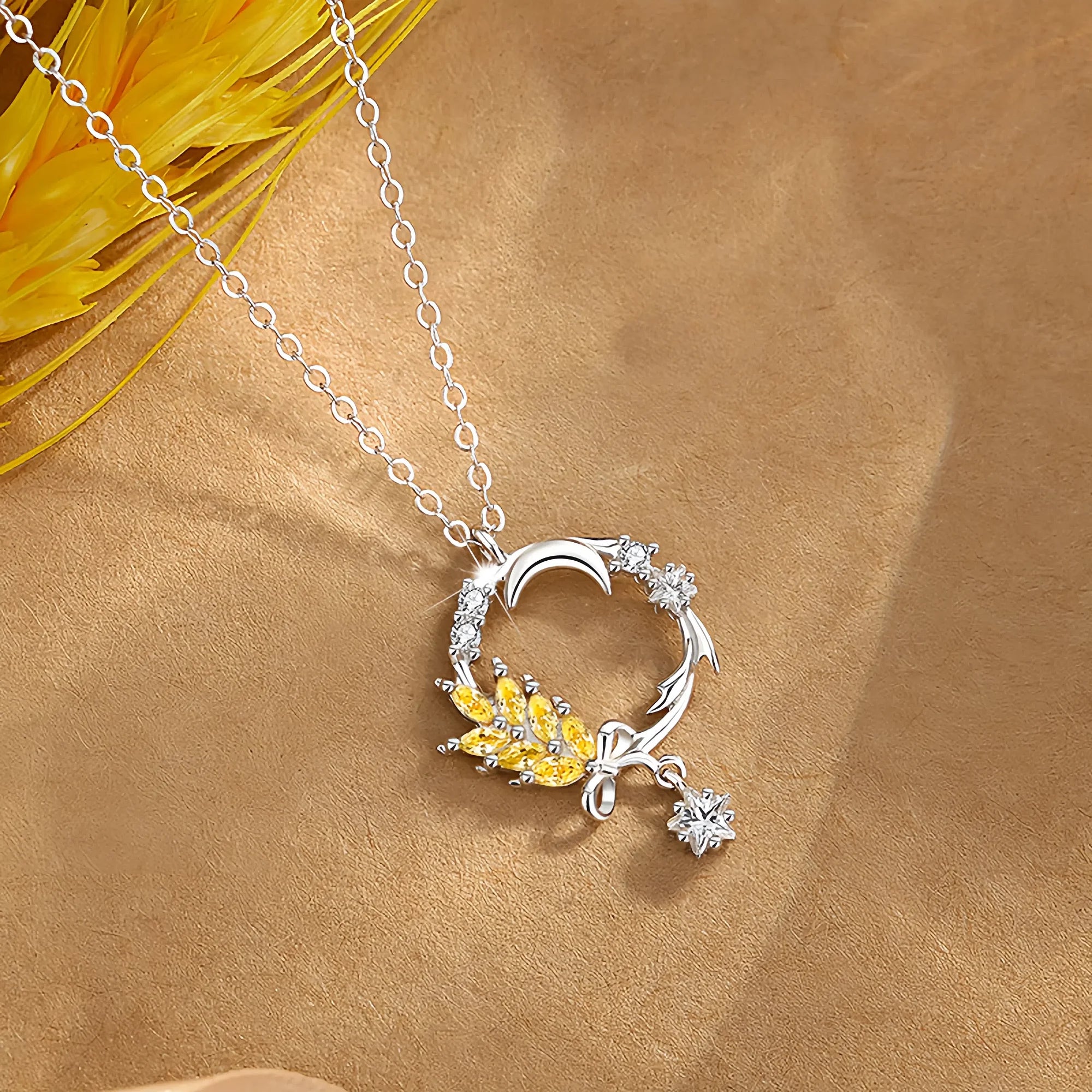 Lunar Wheat Field Necklace