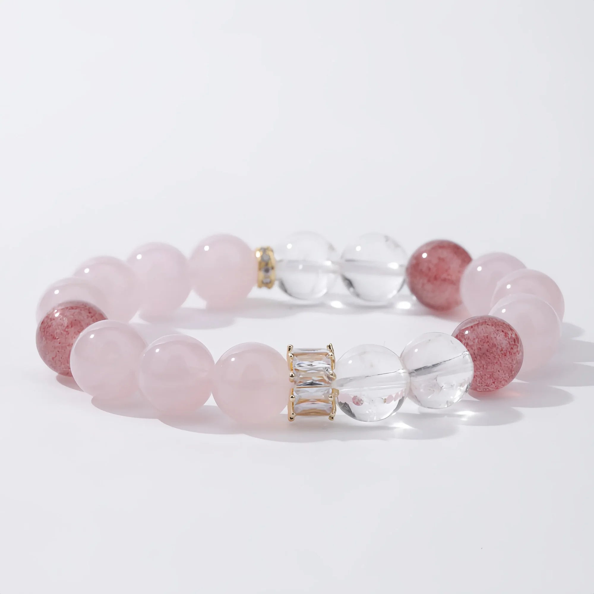 Madagascar Rose & Strawberry Quartz Bracelet