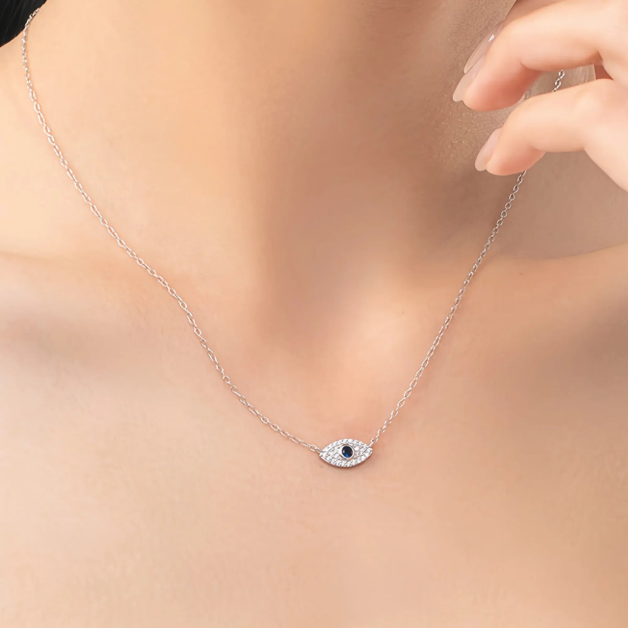 Mediterranean Tears Evil Eye Sentinel Necklace