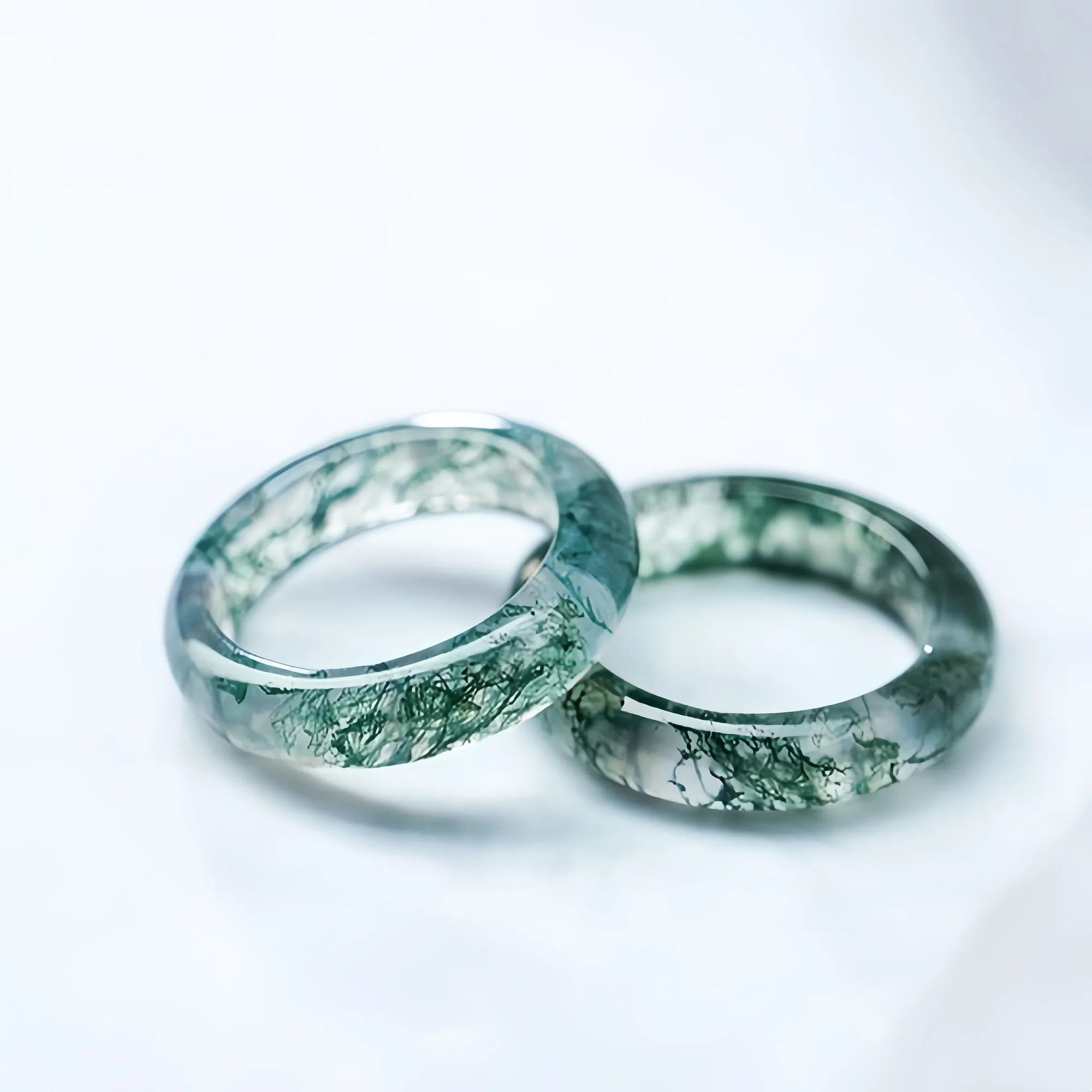 Moss Agate Jade Ring