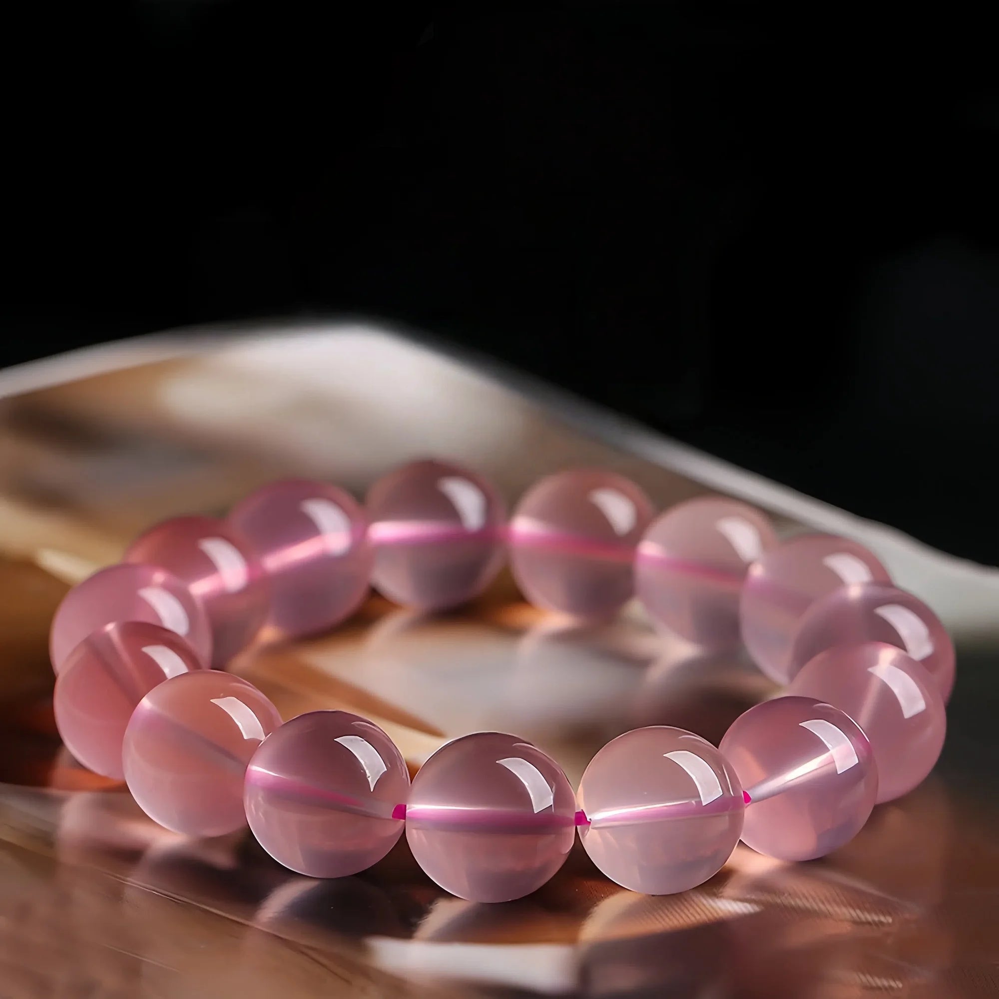 Mozambique Rose Quartz Romance Bracelet