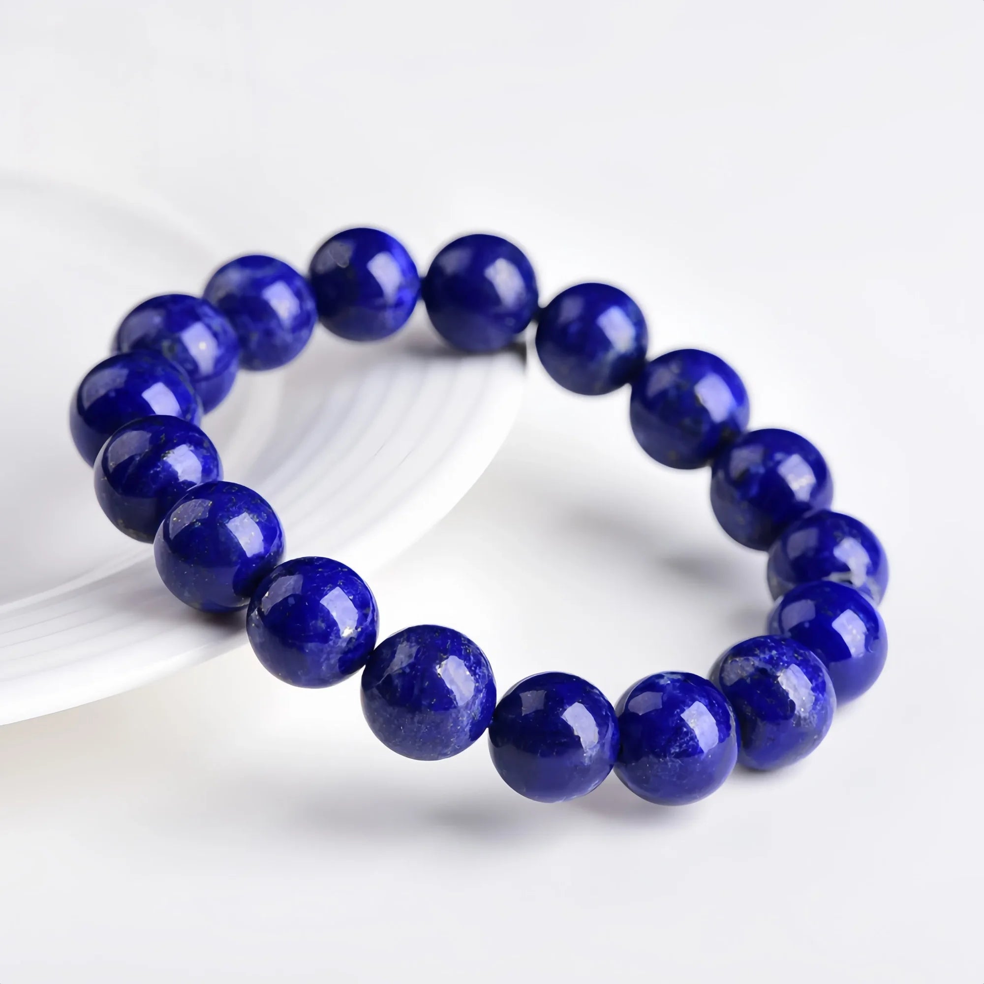 Natural 7A Afghan Lapis Lazuli Imperial Bracelet
